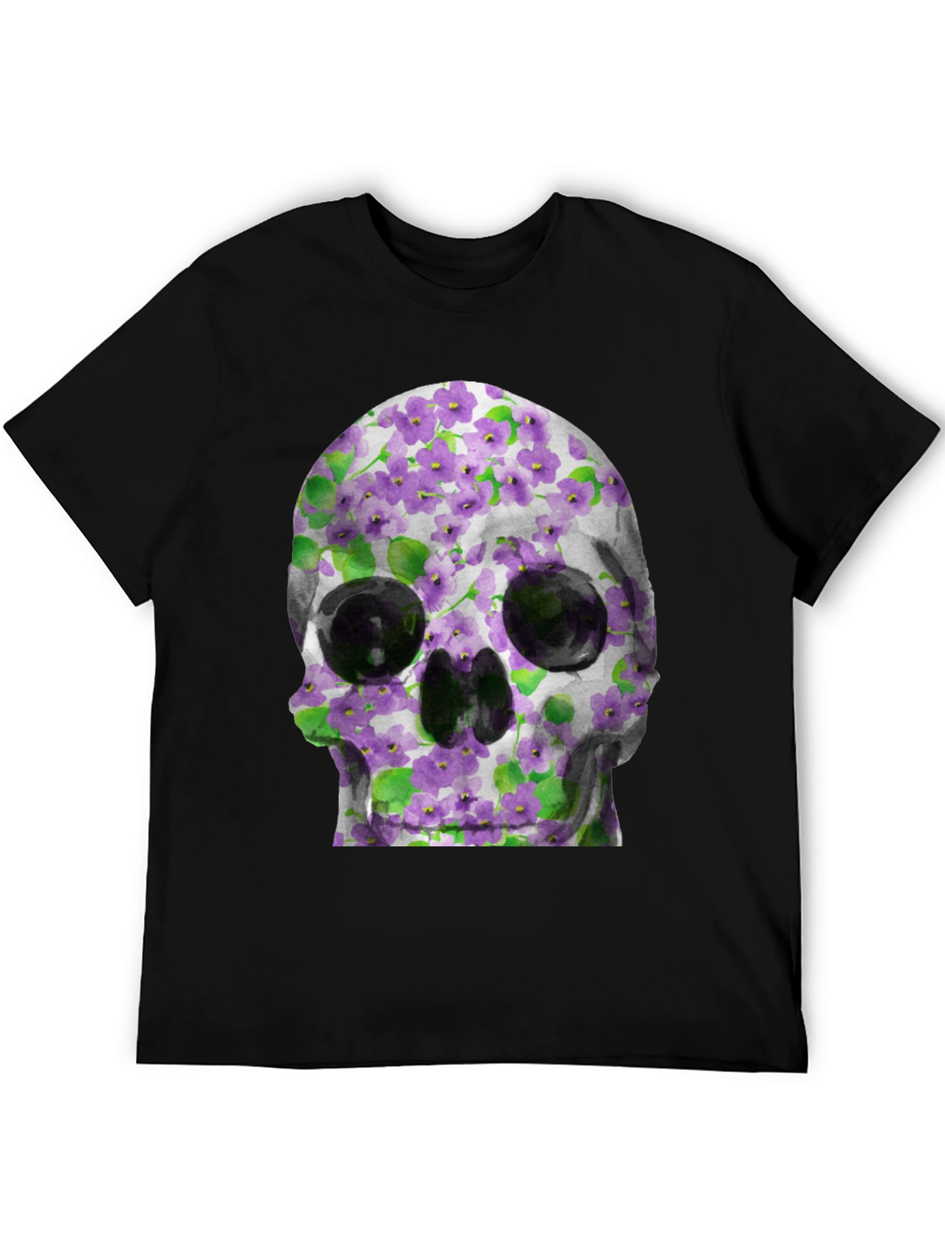 Floral Skull Graphic Tee - Unique Style