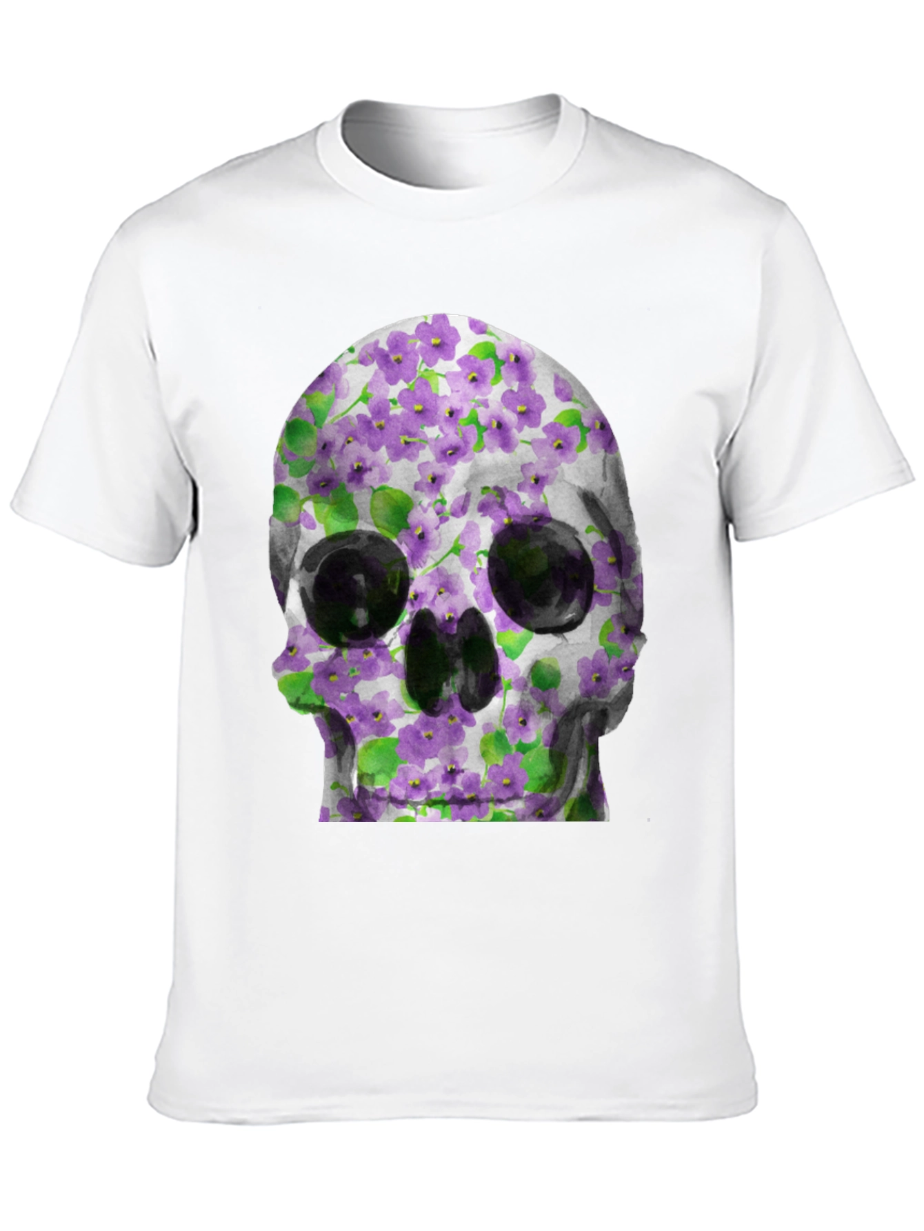 Floral Skull Graphic Tee - Unique Style