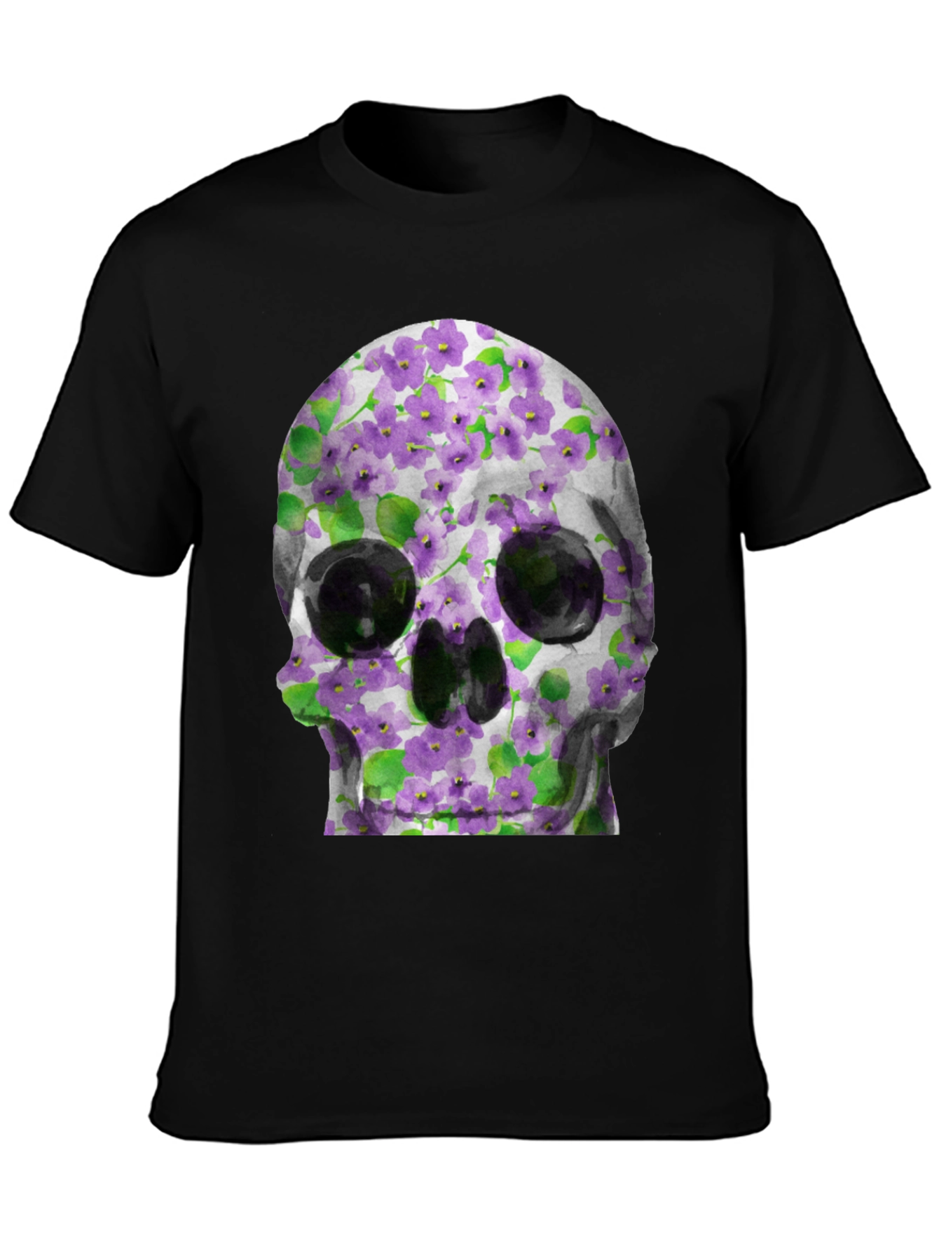 Floral Skull Graphic Tee - Unique Style