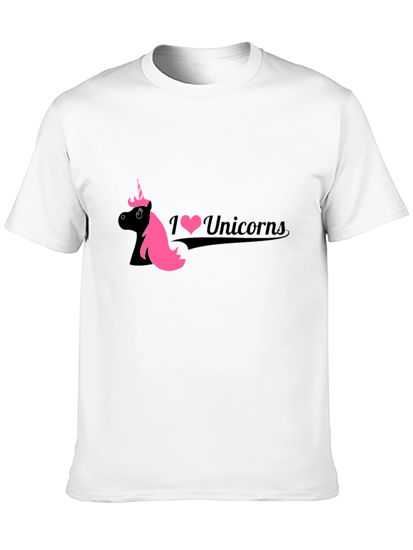 I Love Unicorns Black T-Shirt