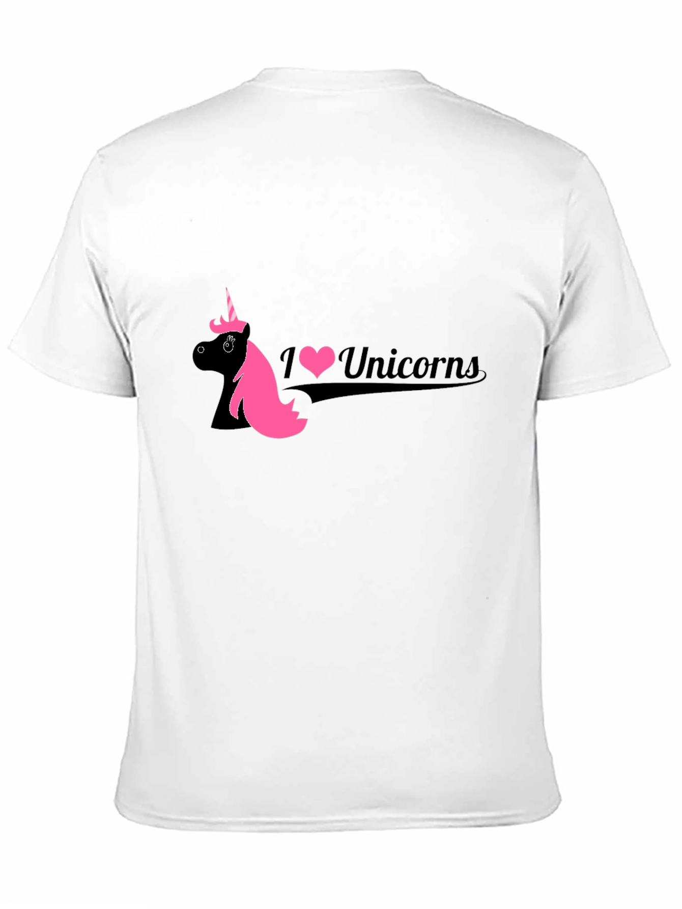 I Love Unicorns Black T-Shirt