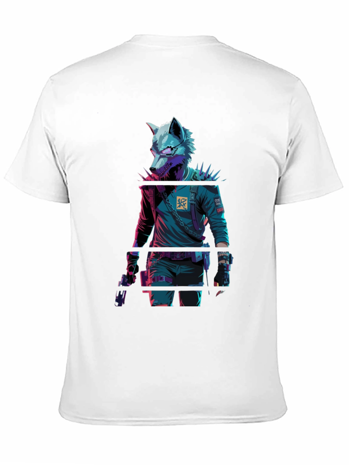 Cyberpunk Wolf Graphic T-Shirt