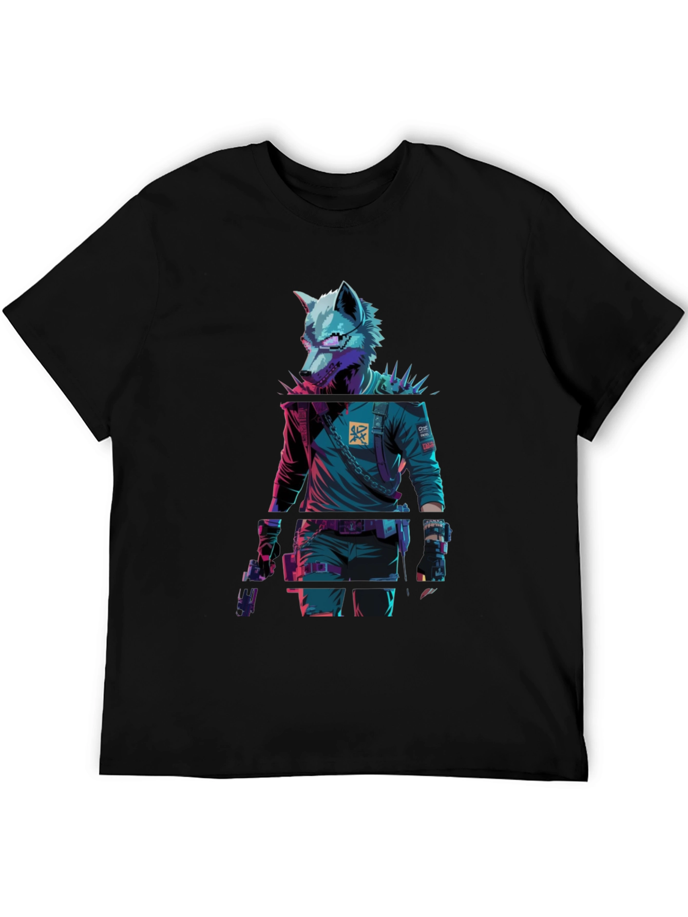 Cyberpunk Wolf Graphic T-Shirt