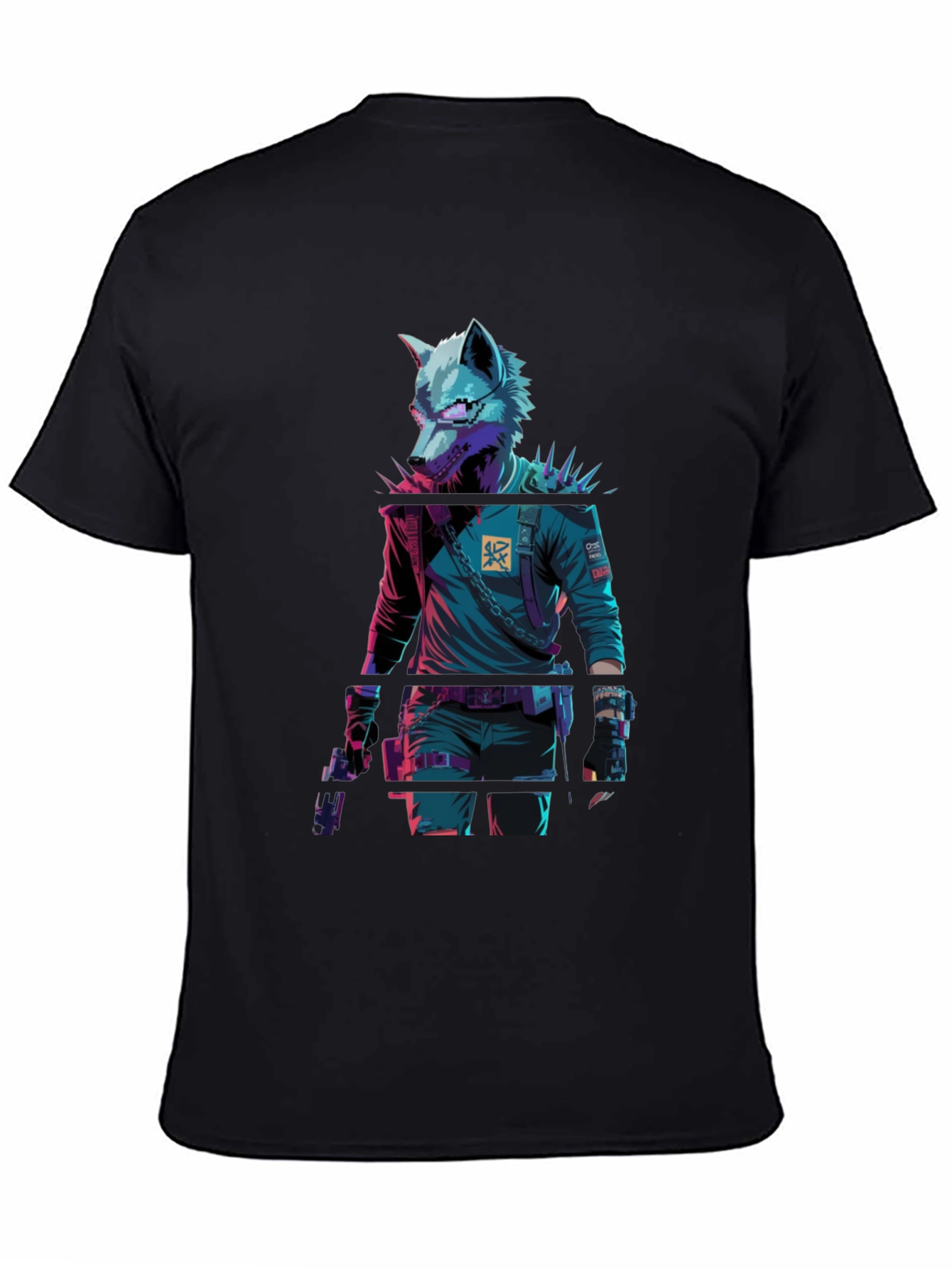 Cyberpunk Wolf Graphic T-Shirt