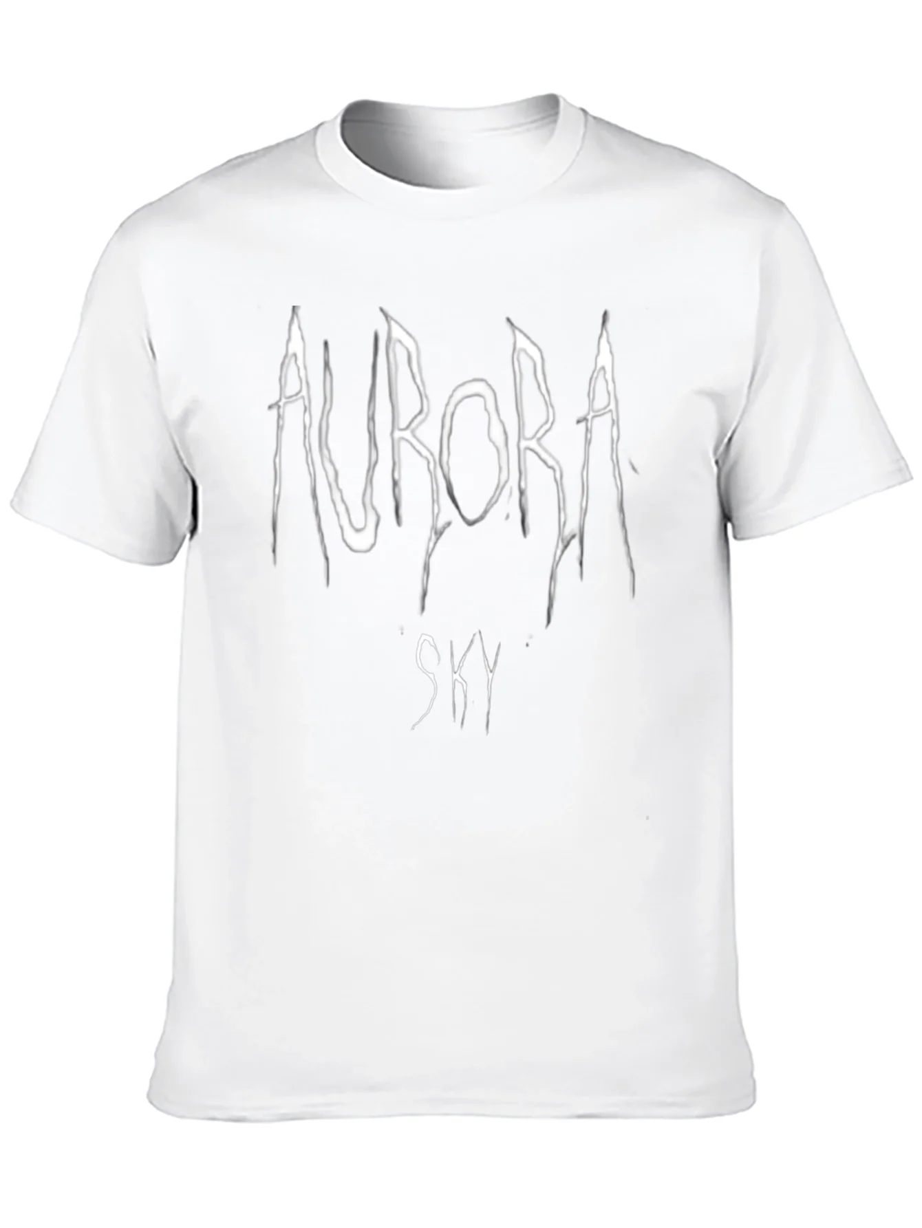 Aurora Sky Graphic T-Shirt - Black Cotton Tee
