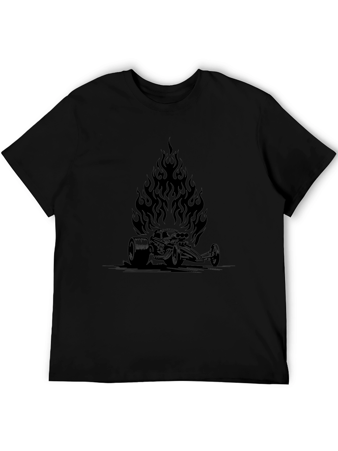 Burning Hot Rod Black Tee