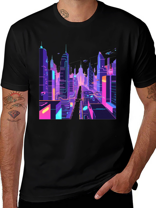 Cyberpunk Cityscape T-Shirt