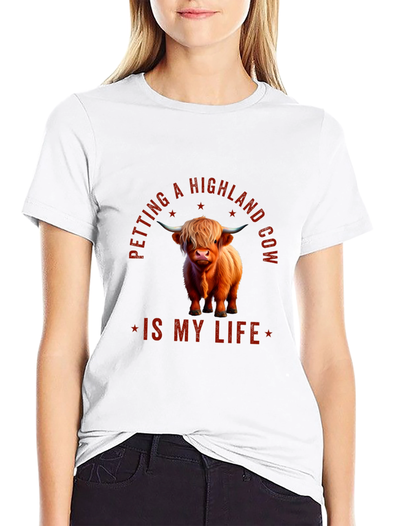 Highland Cow T-Shirt - Petting Is My Life Tee