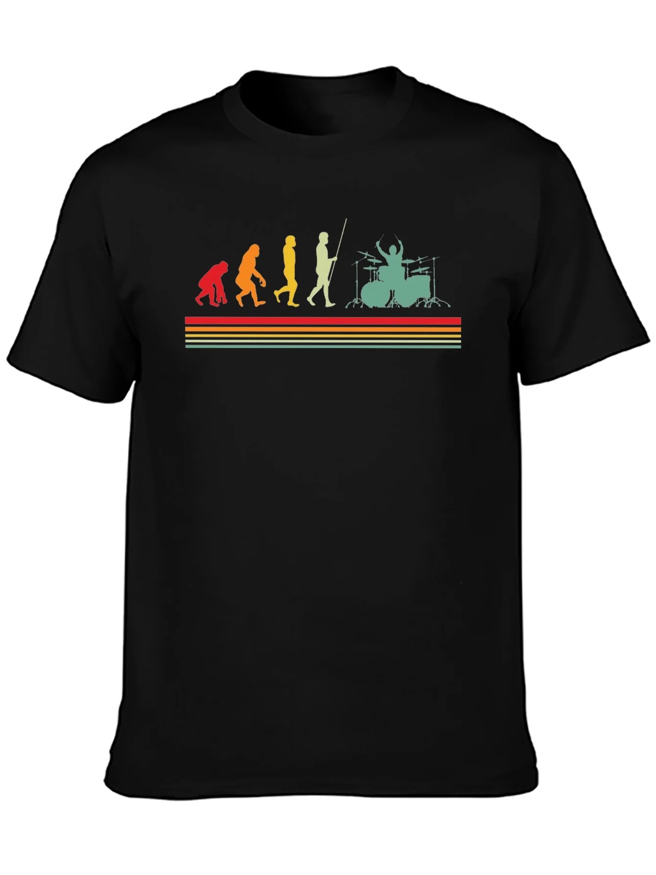 Drummer Evolution T-Shirt - Band Musician Tee
