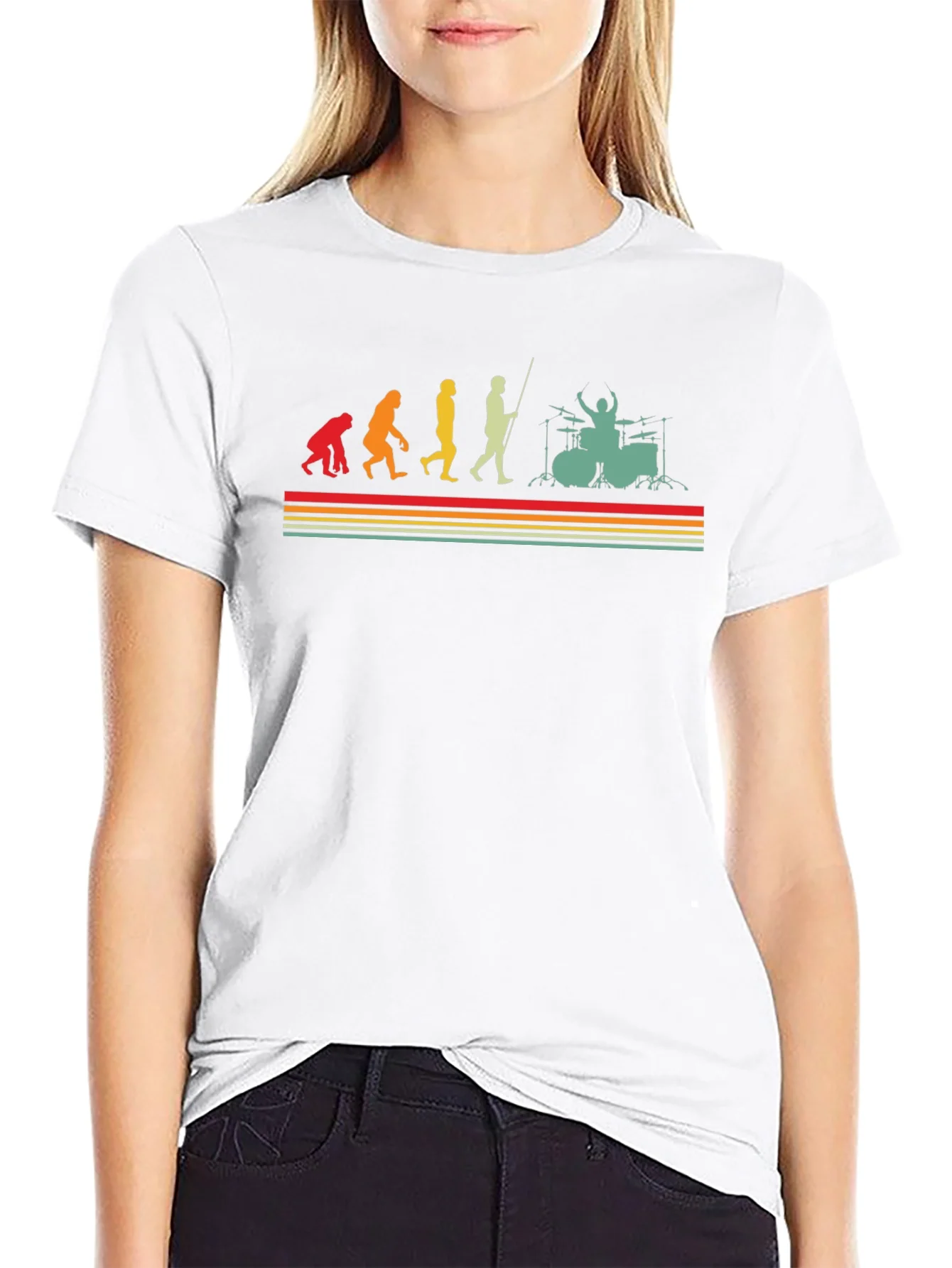 Drummer Evolution T-Shirt - Band Musician Tee