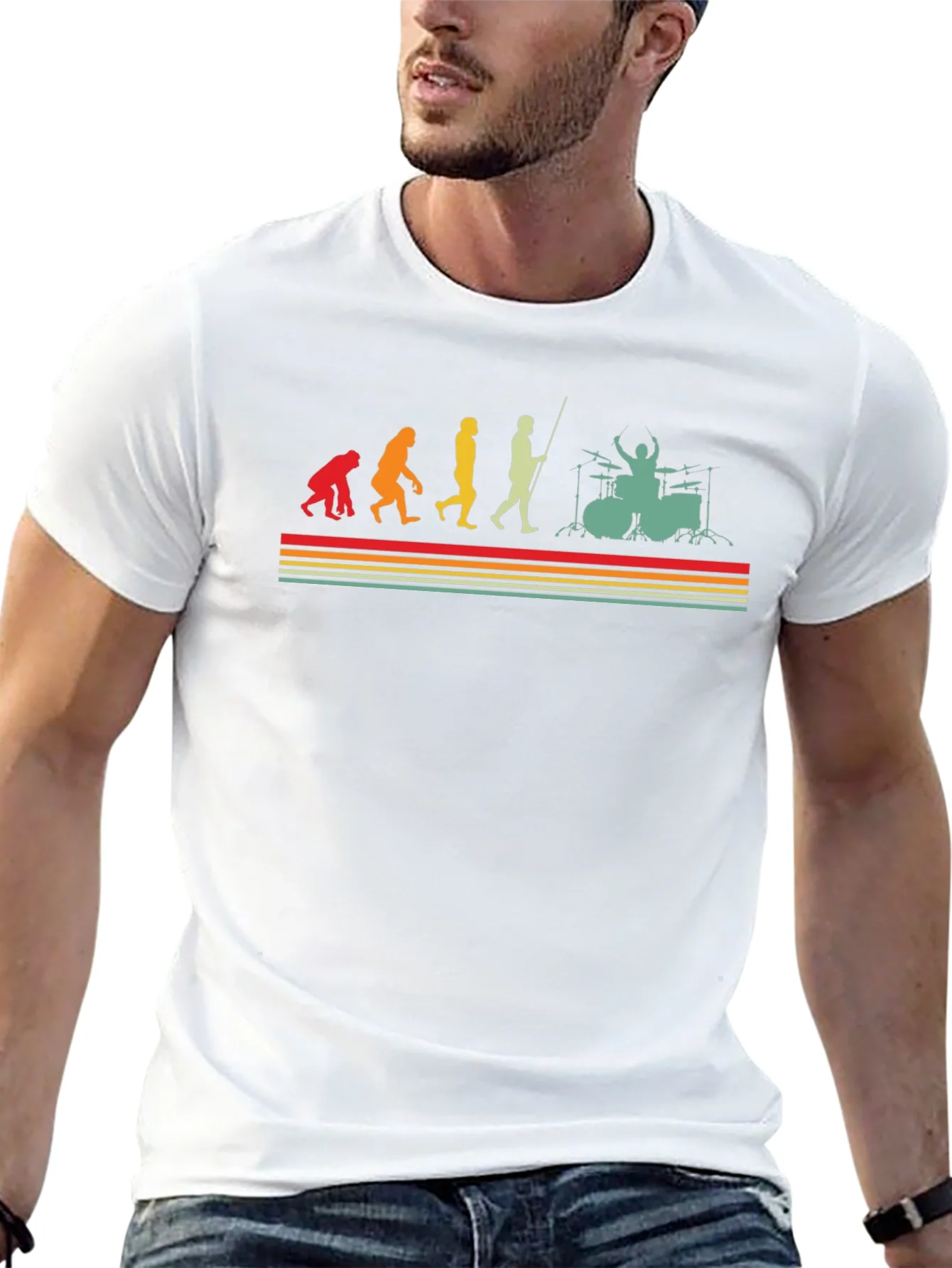 Drummer Evolution T-Shirt - Band Musician Tee