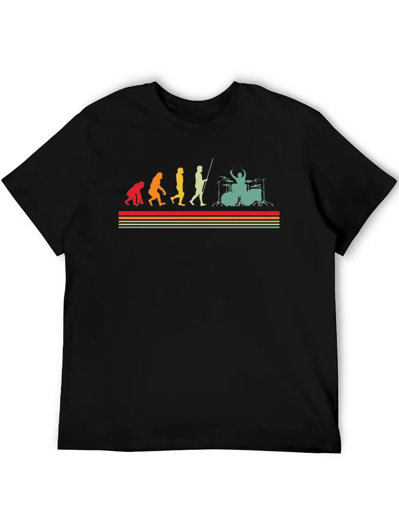 Drummer Evolution T-Shirt - Band Musician Tee