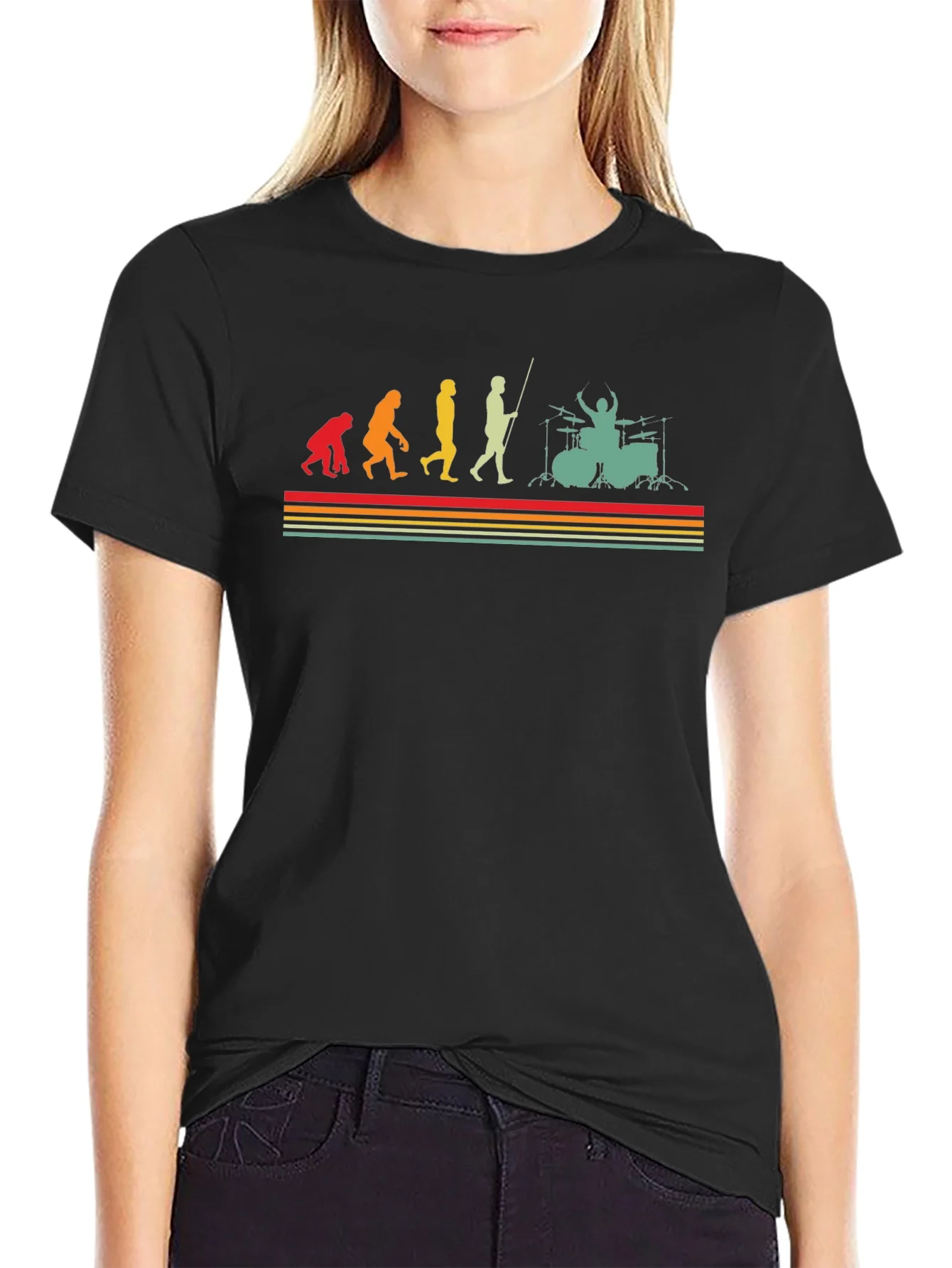 Drummer Evolution T-Shirt - Band Musician Tee