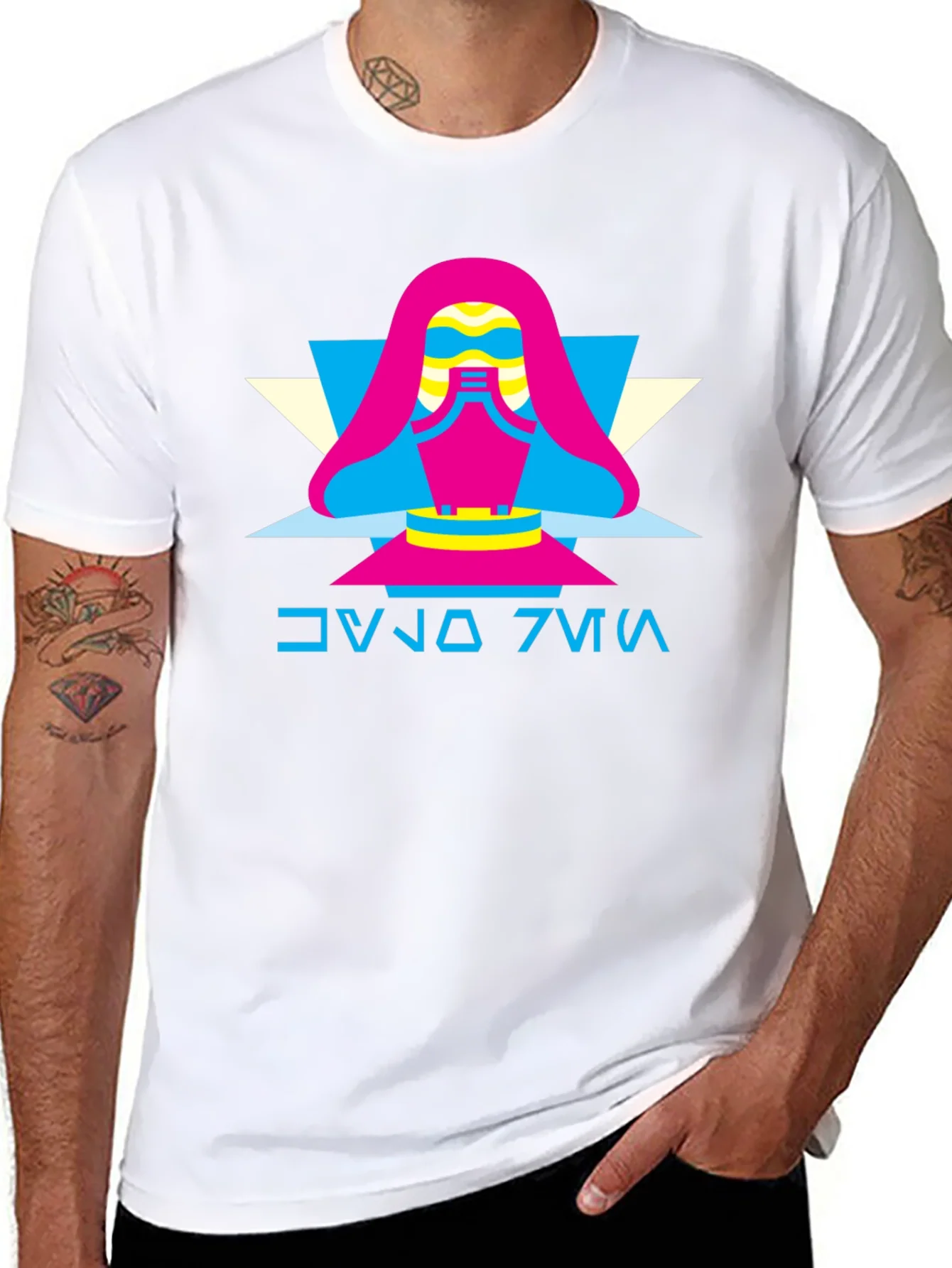 Retro Geometric Graphic T-Shirt