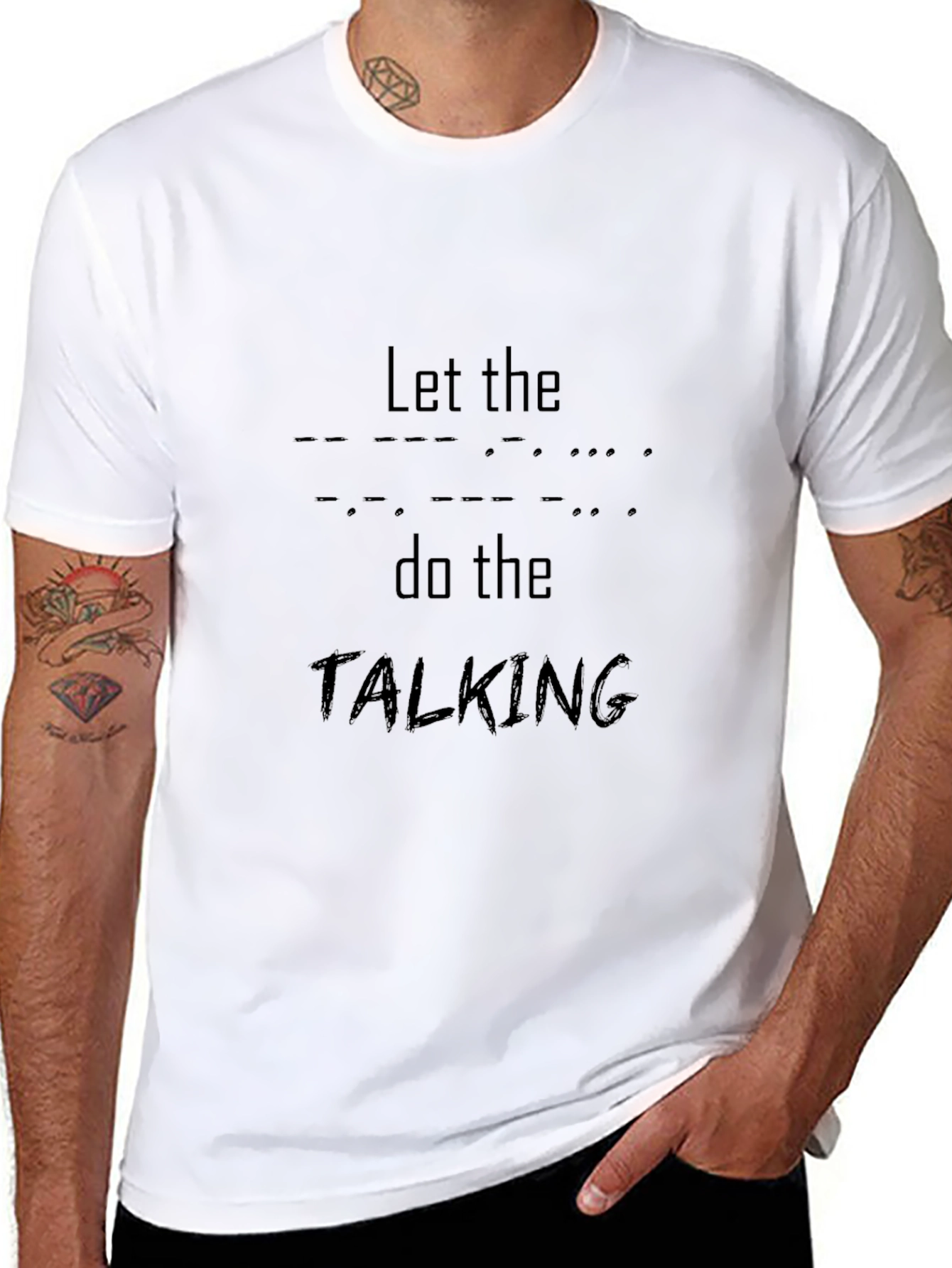 Morse Code T-Shirt - Let the Silence Talk