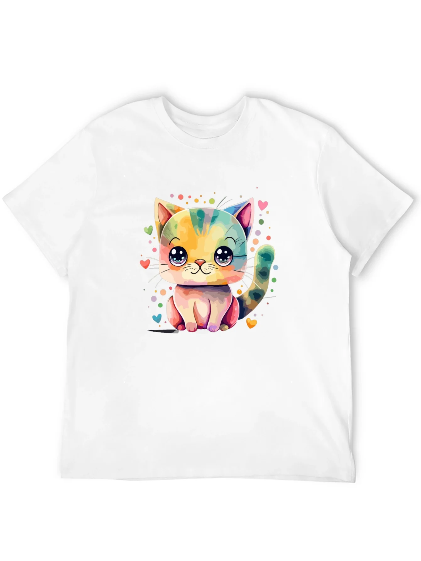 Cute Cat T-Shirt - Cartoon Kitten Design