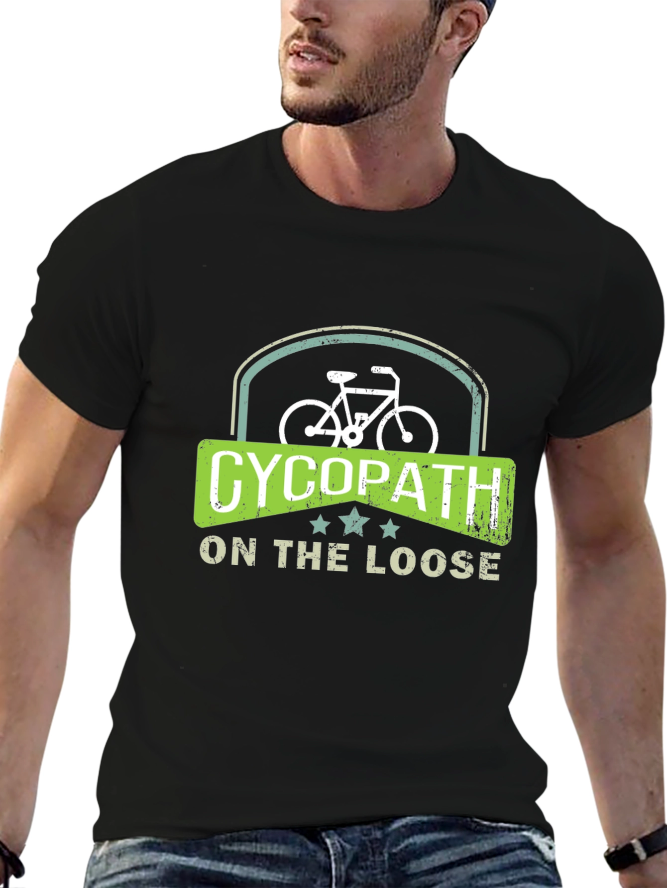Cycopath On The Loose Black T-Shirt