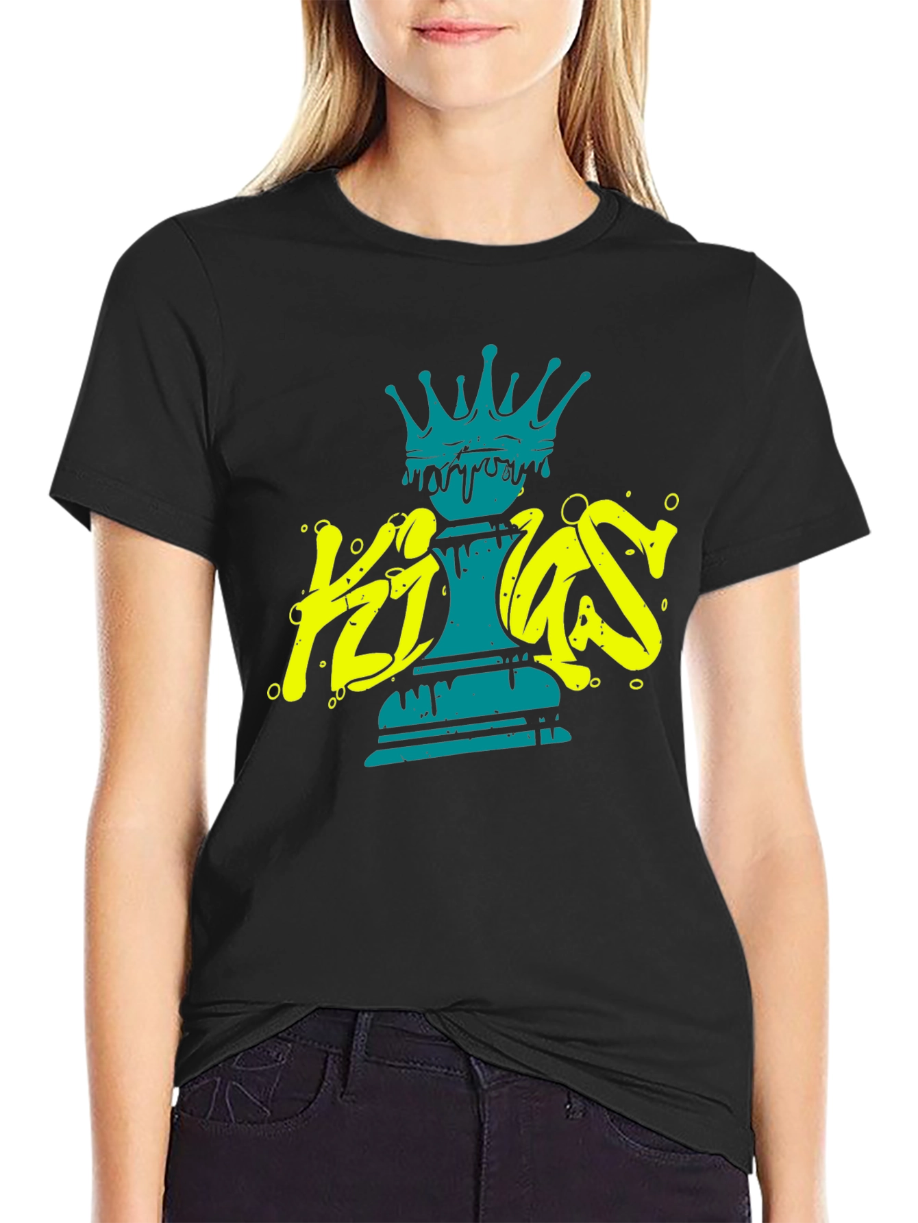 Kings Chess Piece Graphic Tee - Black