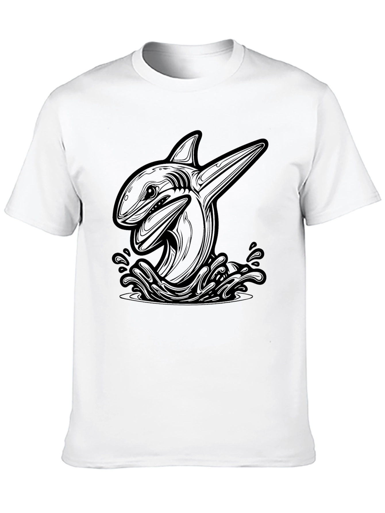 Orca Whale Graphic Black T-Shirt