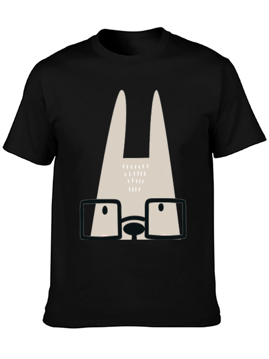 Stylish Rabbit Tee - Trendy Graphic Print Shirt