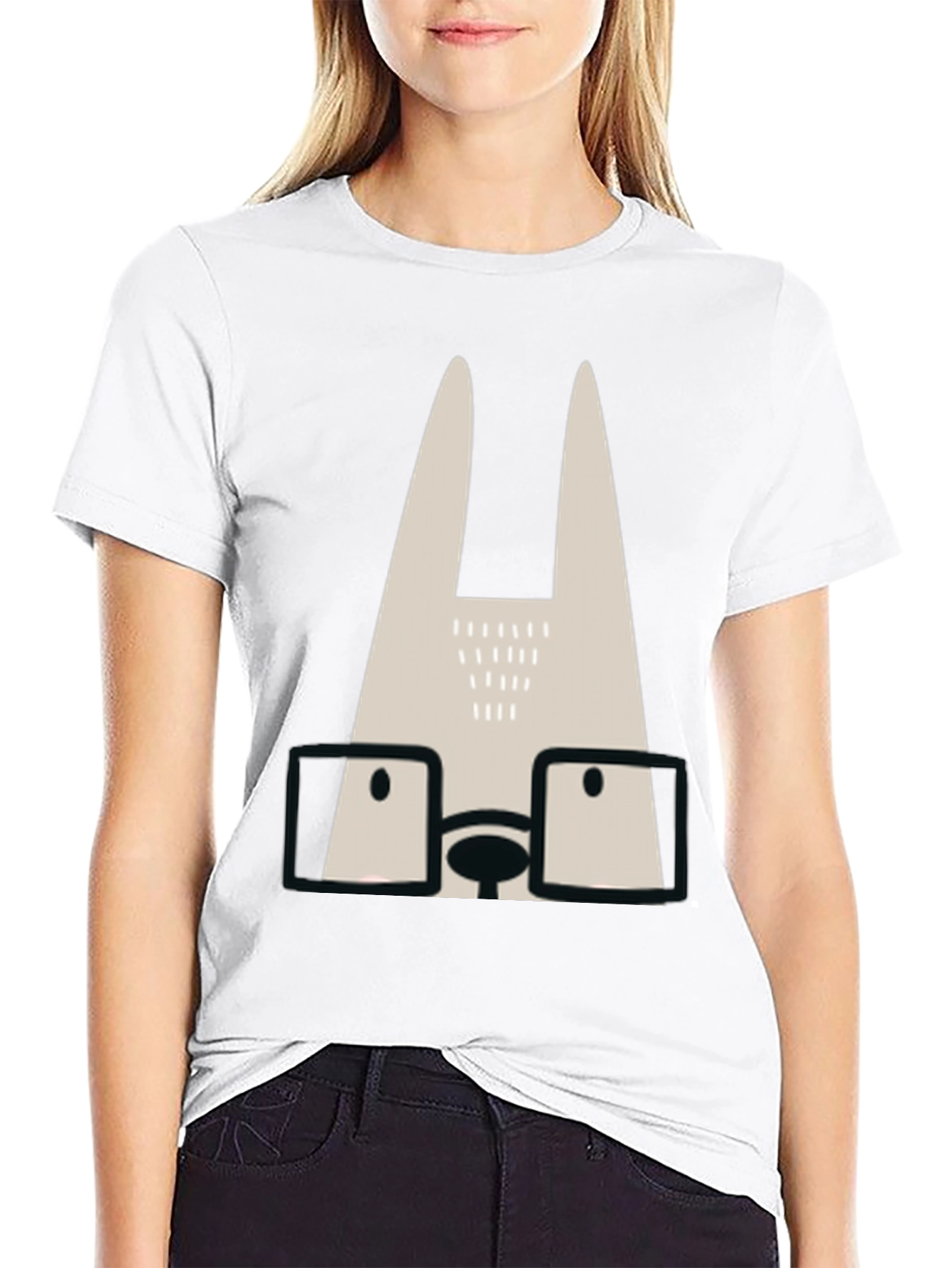Stylish Rabbit Tee - Trendy Graphic Print Shirt