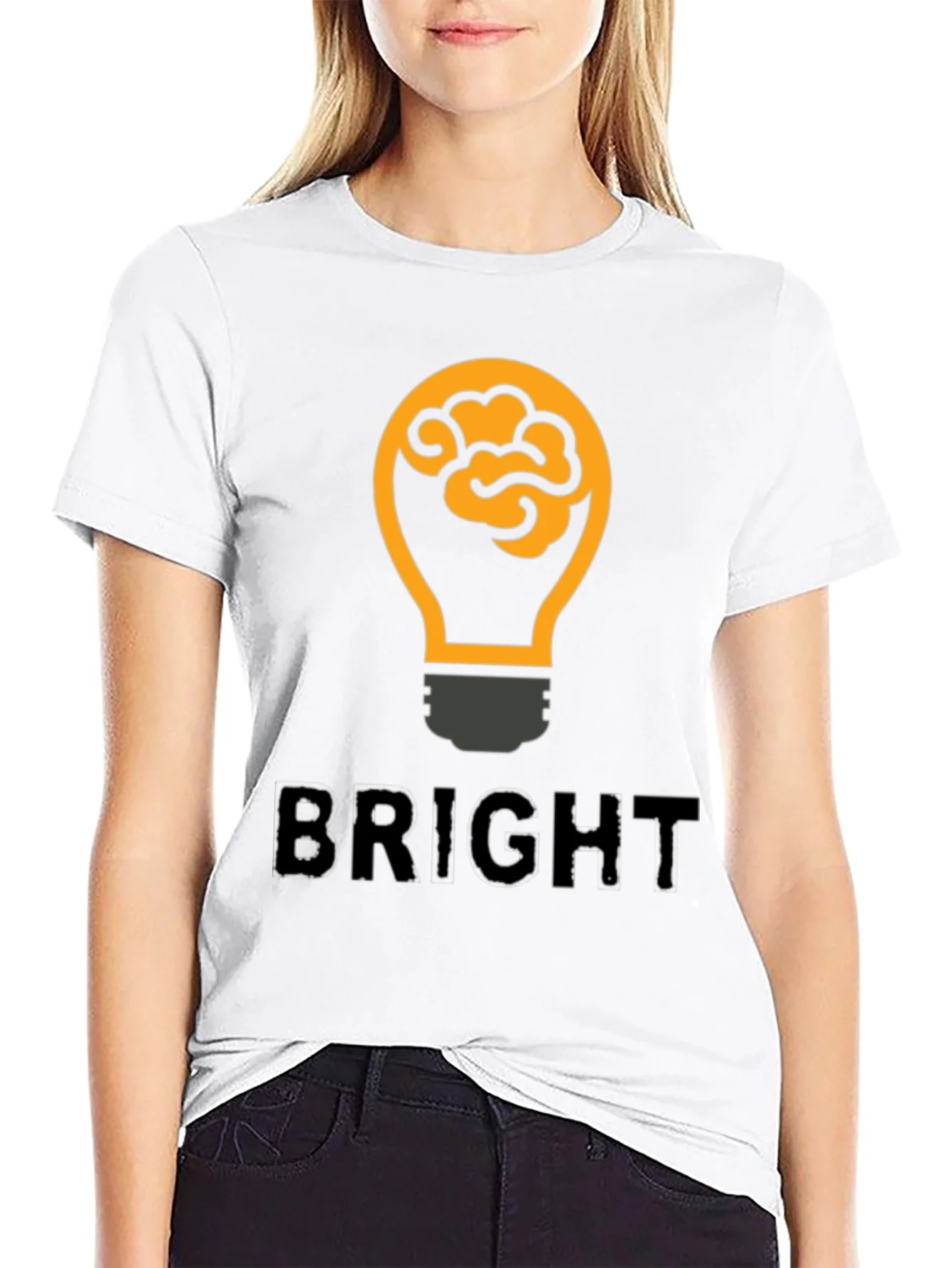 Bright Idea Brain Lightbulb Graphic T-Shirt