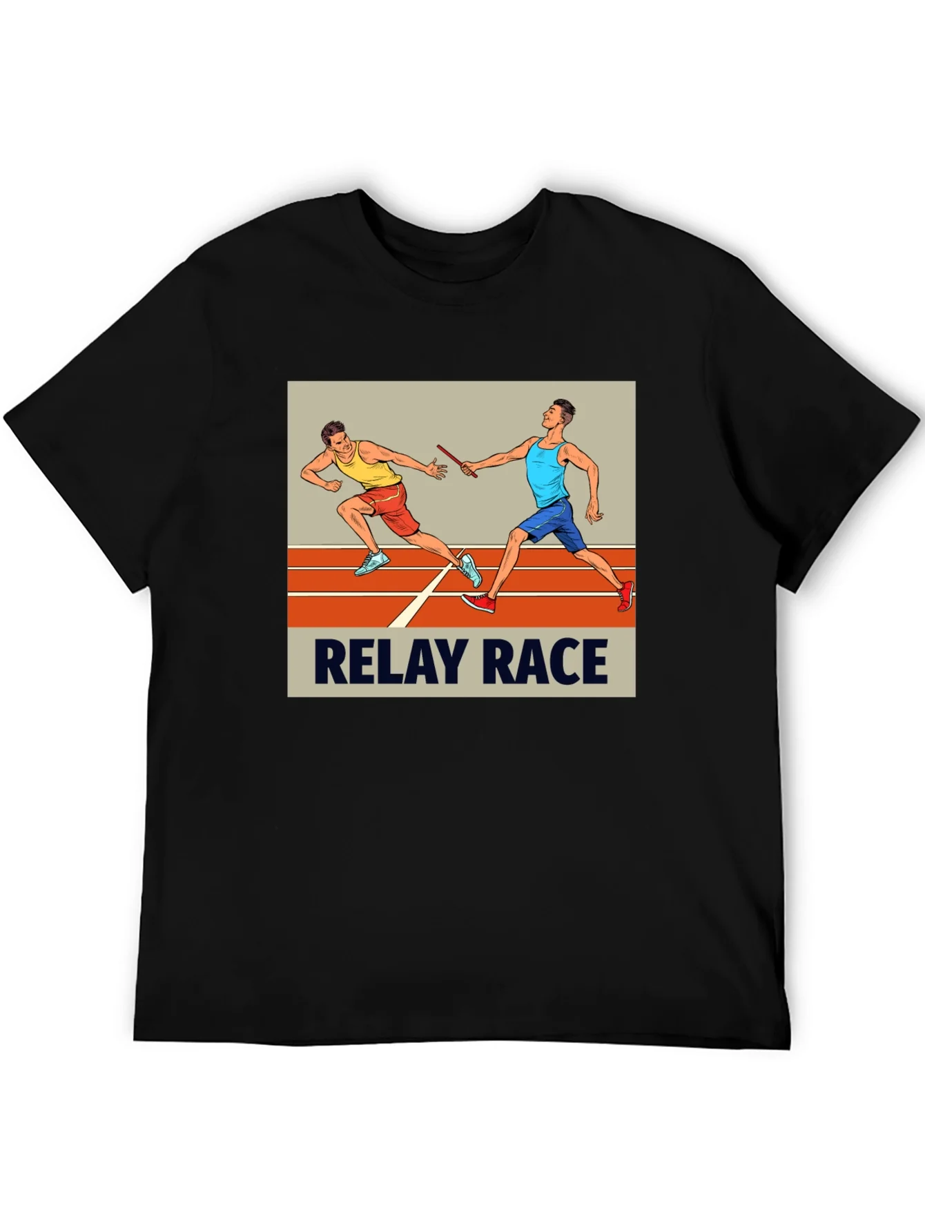 Relay Race Graphic Tee - Black