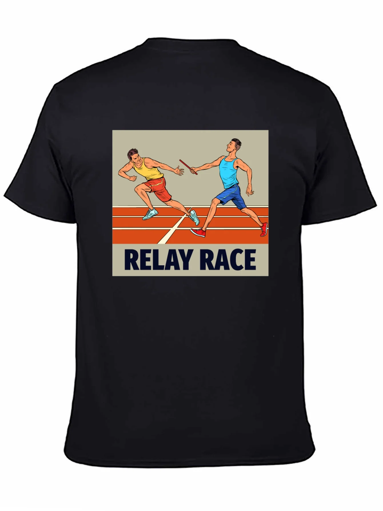 Relay Race Graphic Tee - Black