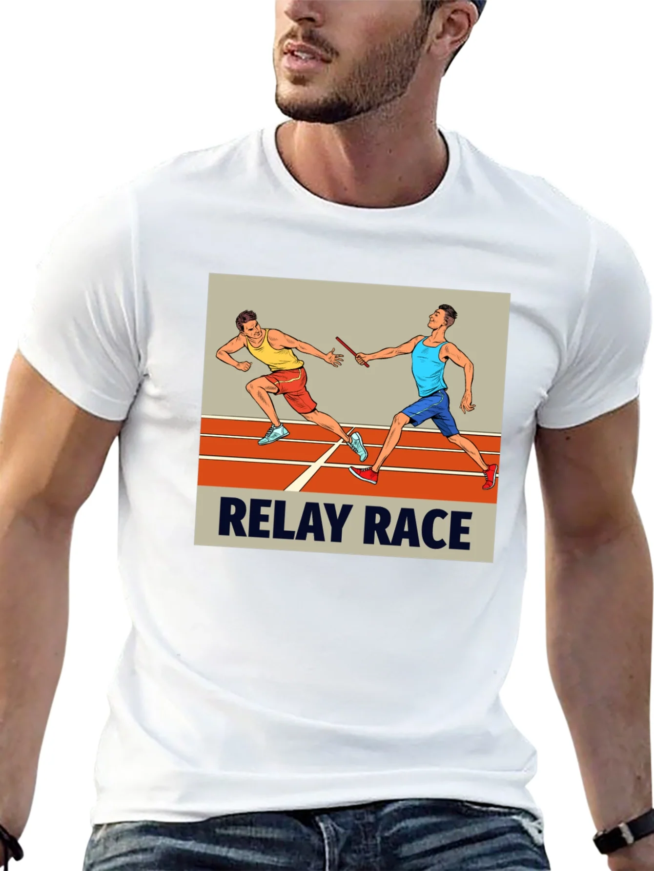 Relay Race Graphic Tee - Black