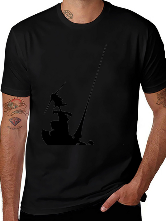 Silhouette Graphic Black Tee