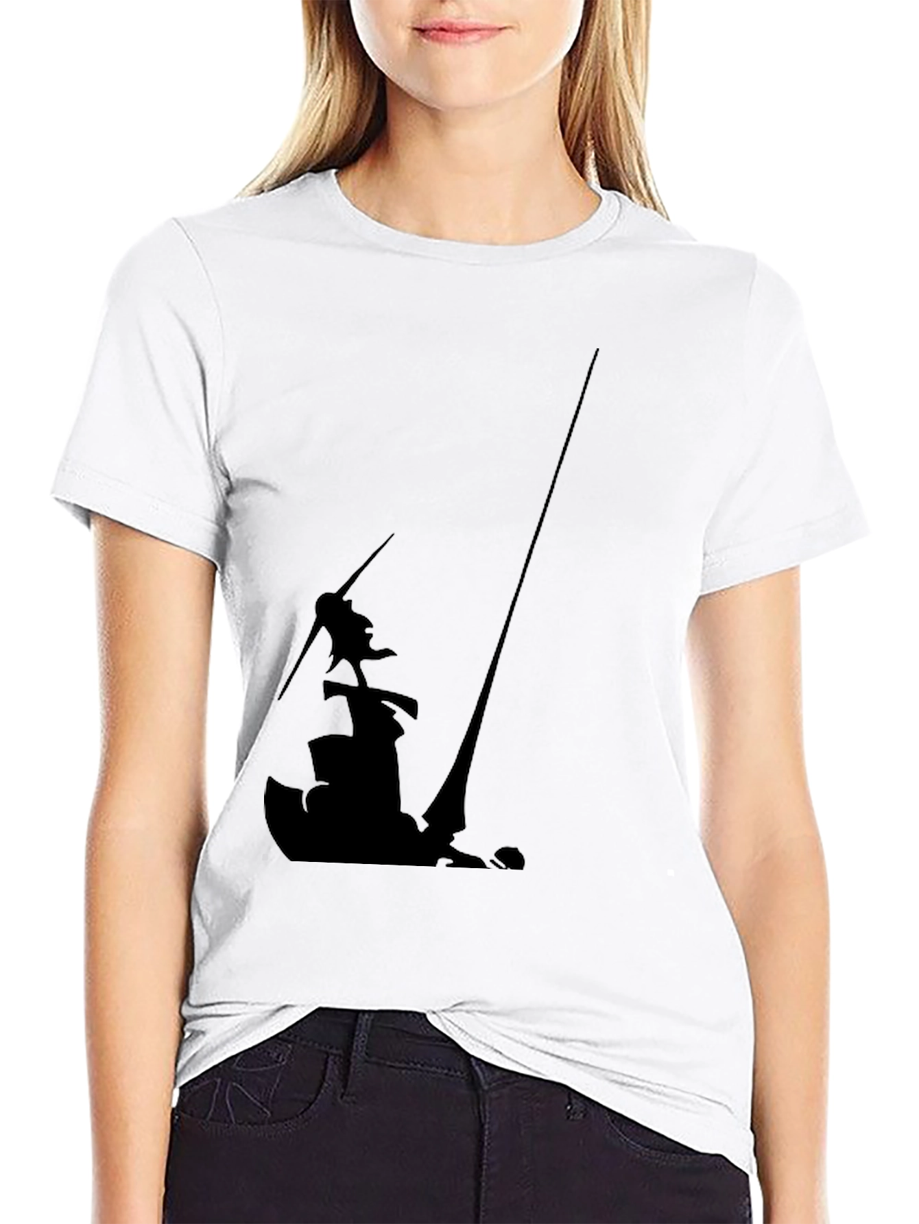 Silhouette Graphic Black Tee