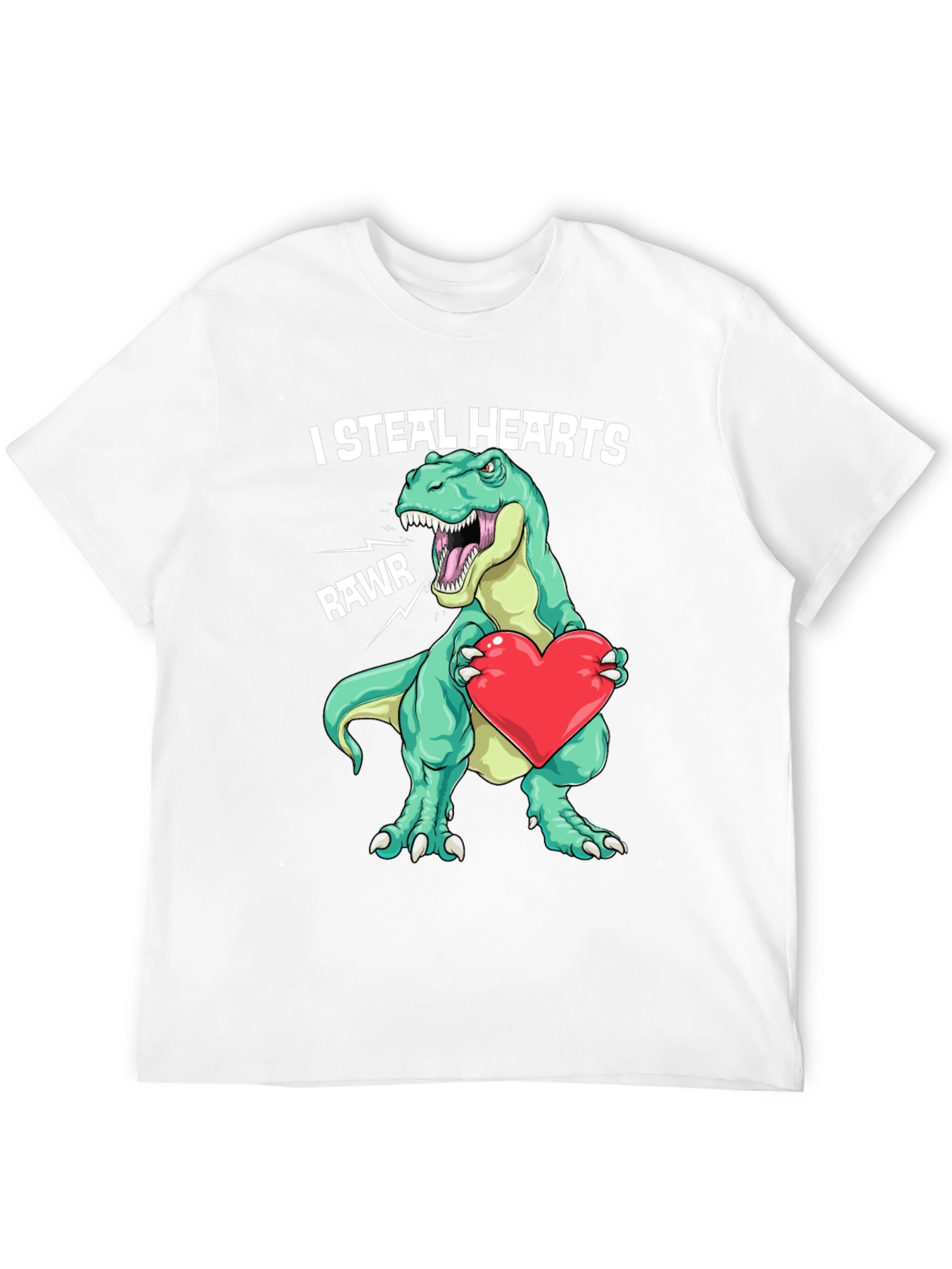 I Steal Hearts Dinosaur Valentines Day T-Shirt