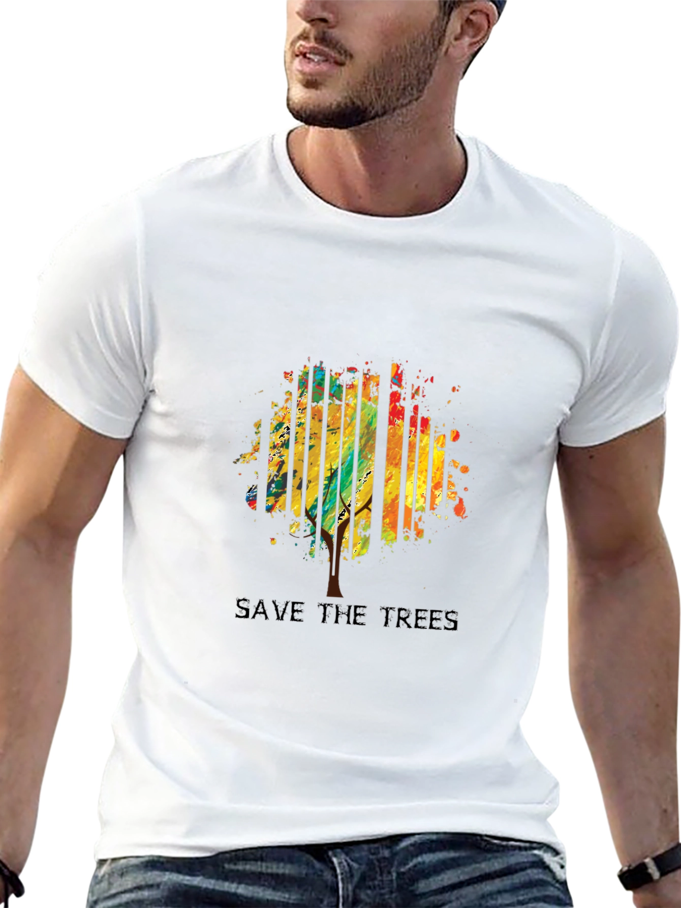 Save the Trees Graphic Tee - Eco-Friendly Style