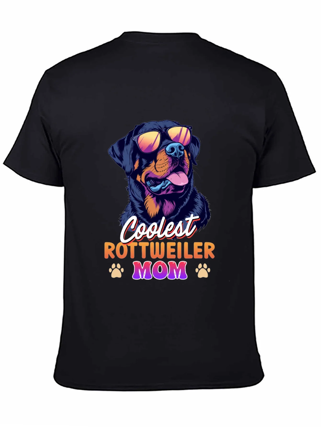 Coolest Rottweiler Mom Black T-Shirt