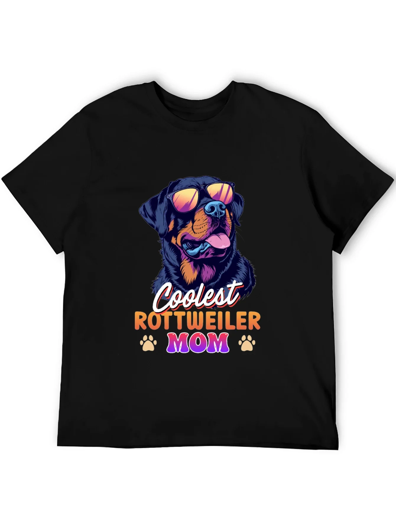 Coolest Rottweiler Mom Black T-Shirt