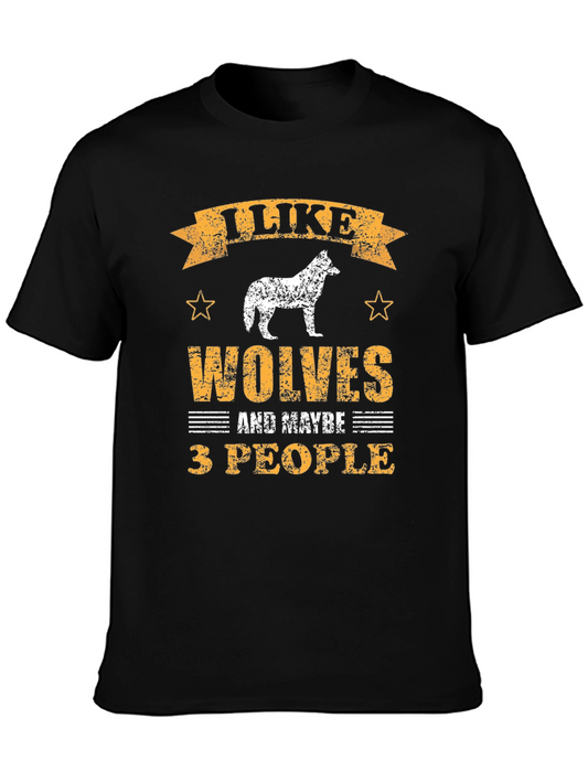 I Like Wolves T-Shirt - Funny Animal Lover Tee