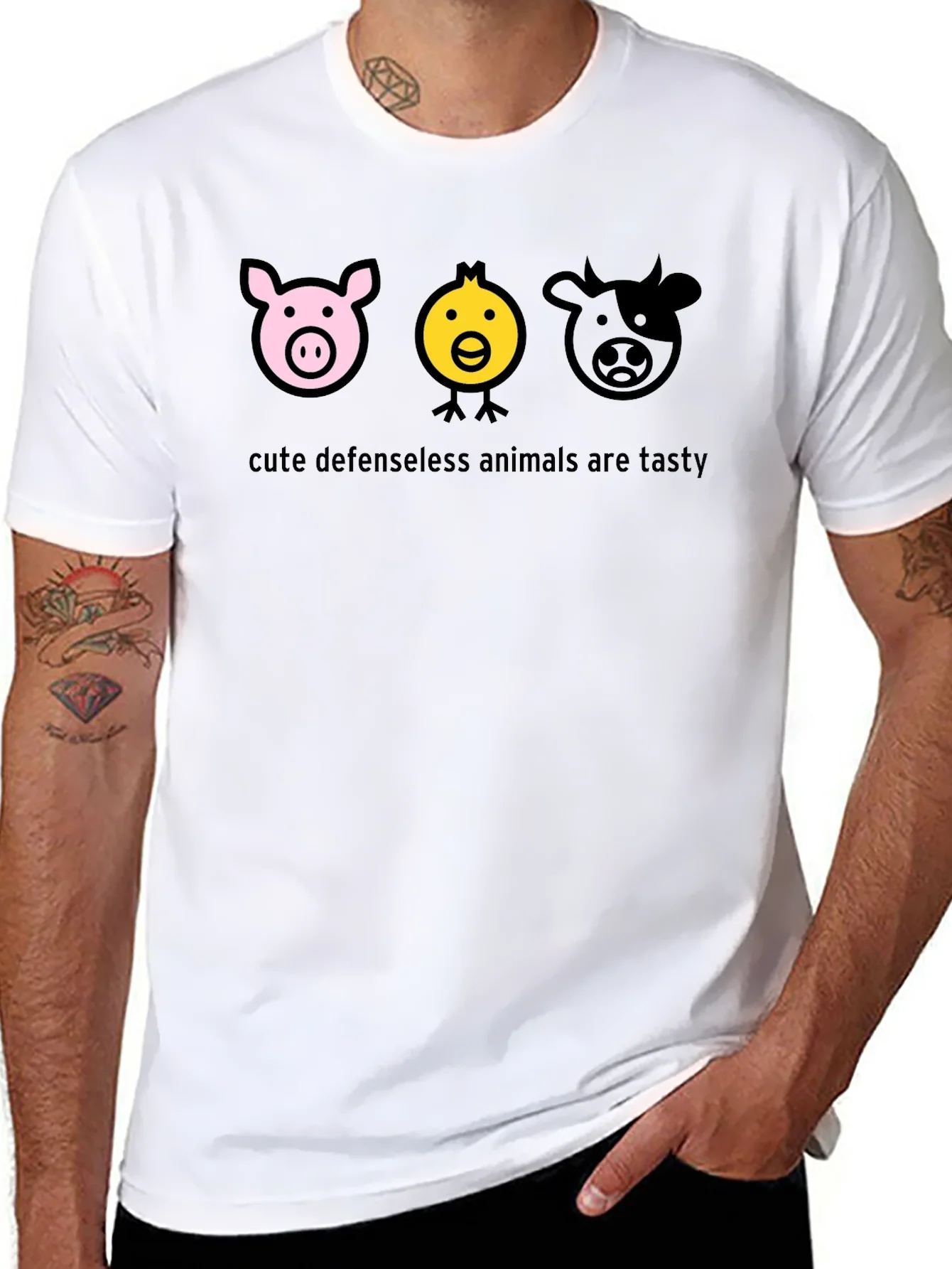 Cute Animals Are Tasty Graphic T-Shirt