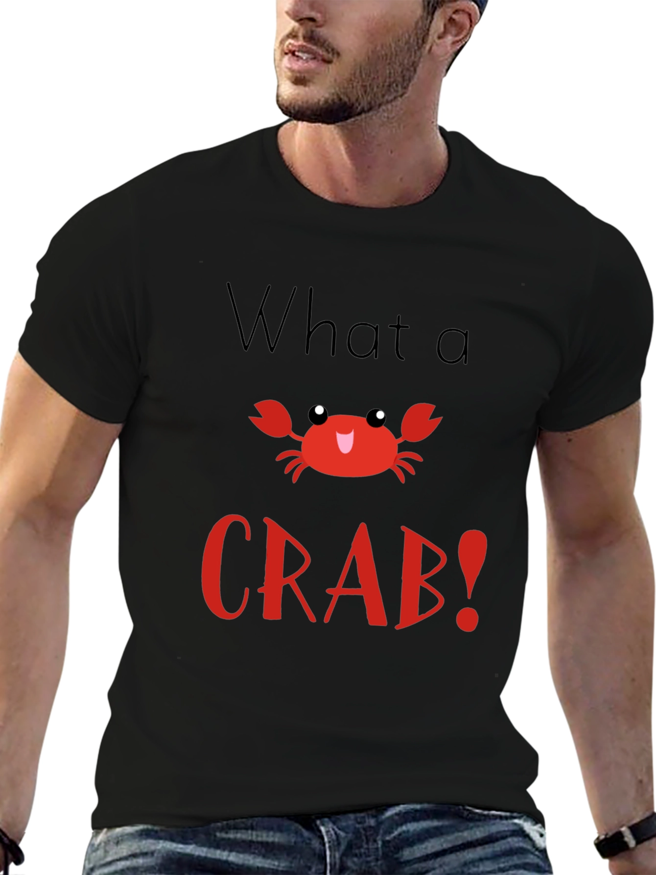 What a Crab! Black Graphic T-Shirt