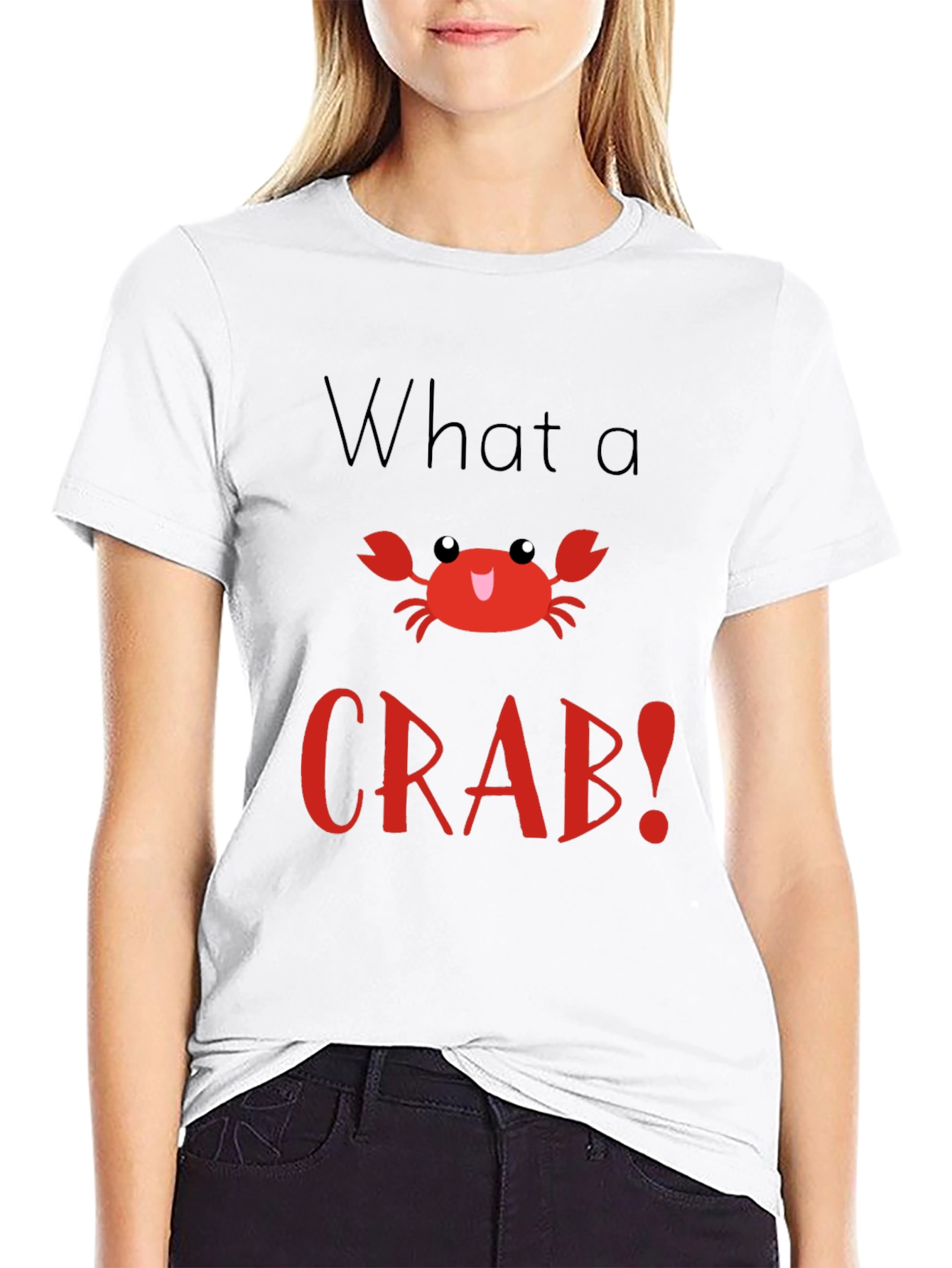 What a Crab! Black Graphic T-Shirt