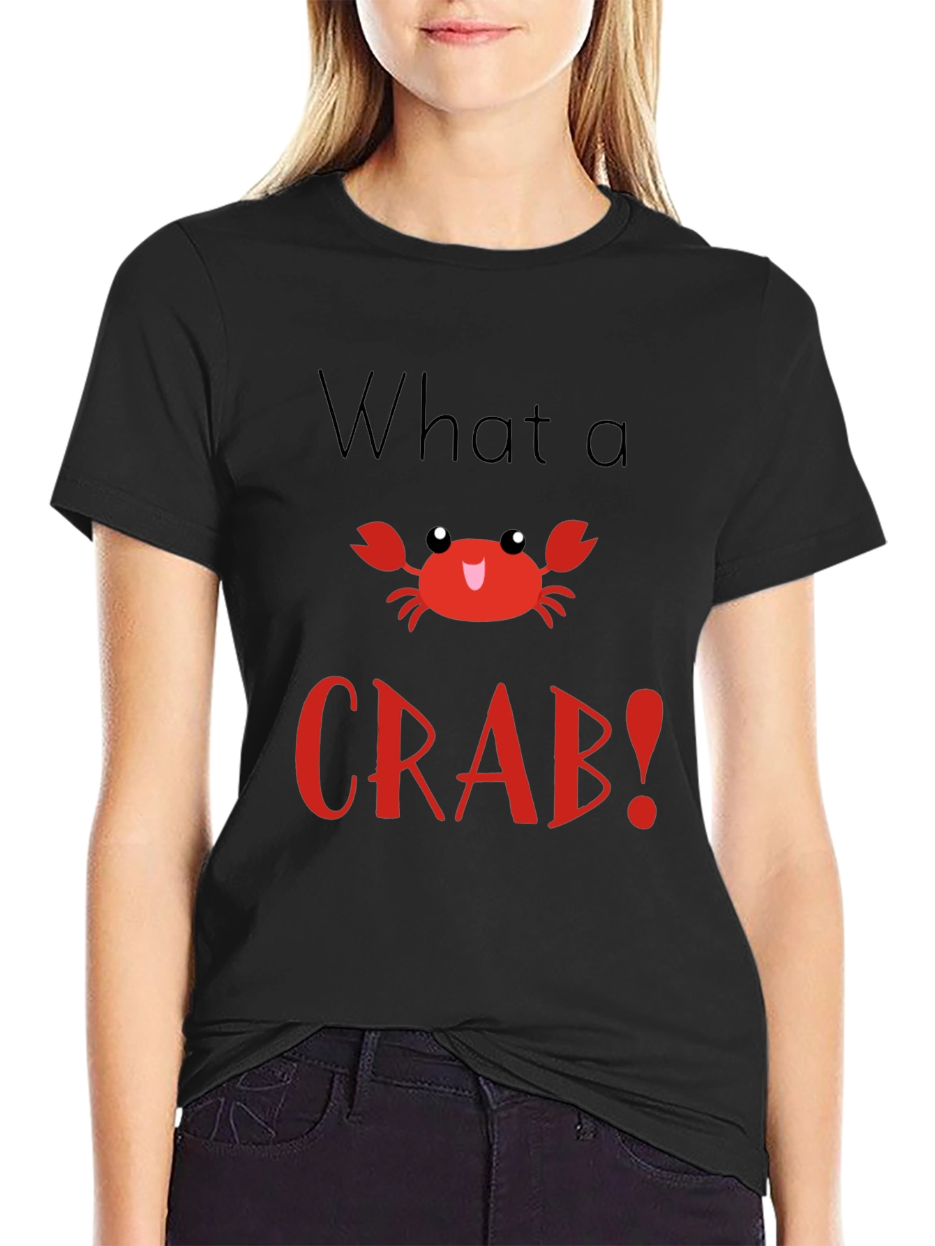 What a Crab! Black Graphic T-Shirt