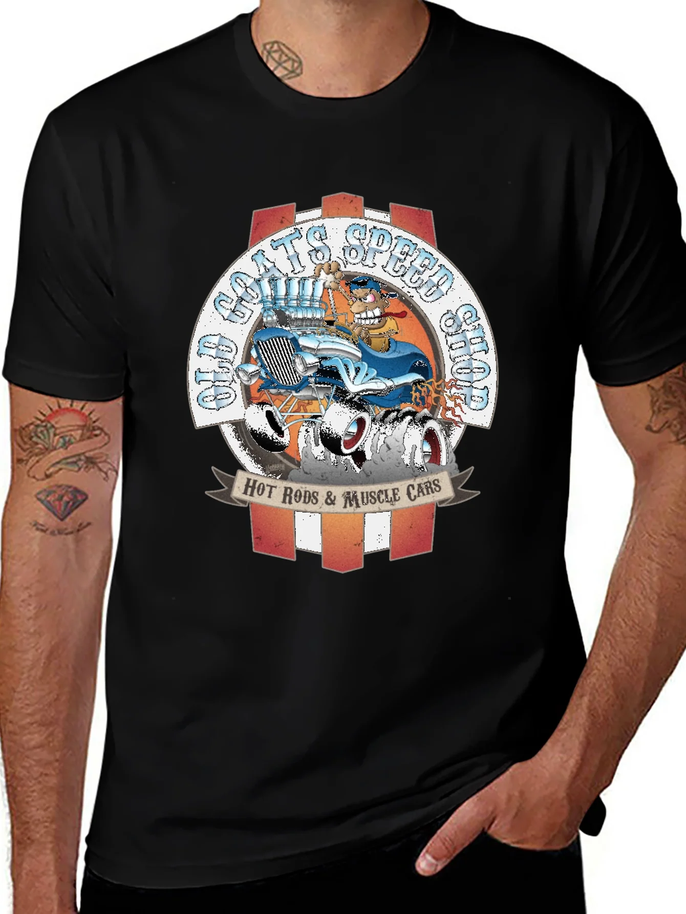 Old Goats Speed Shop Hot Rod T-Shirt