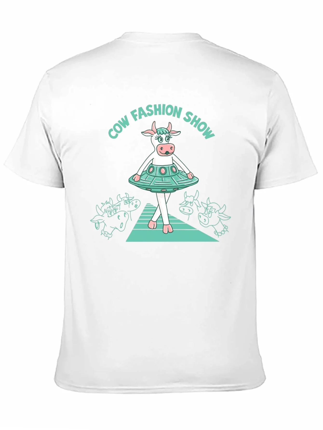 Cow Fashion Show Black T-Shirt