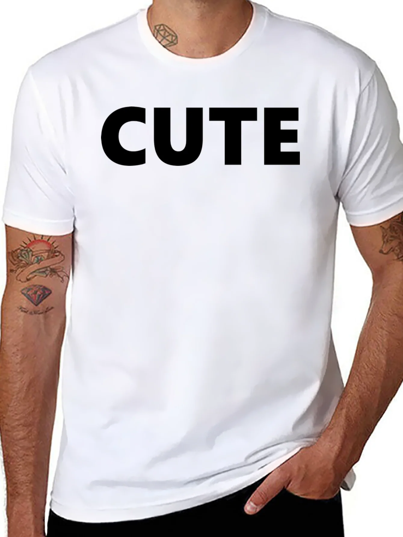Cute Graphic Black T-Shirt Casual Wear