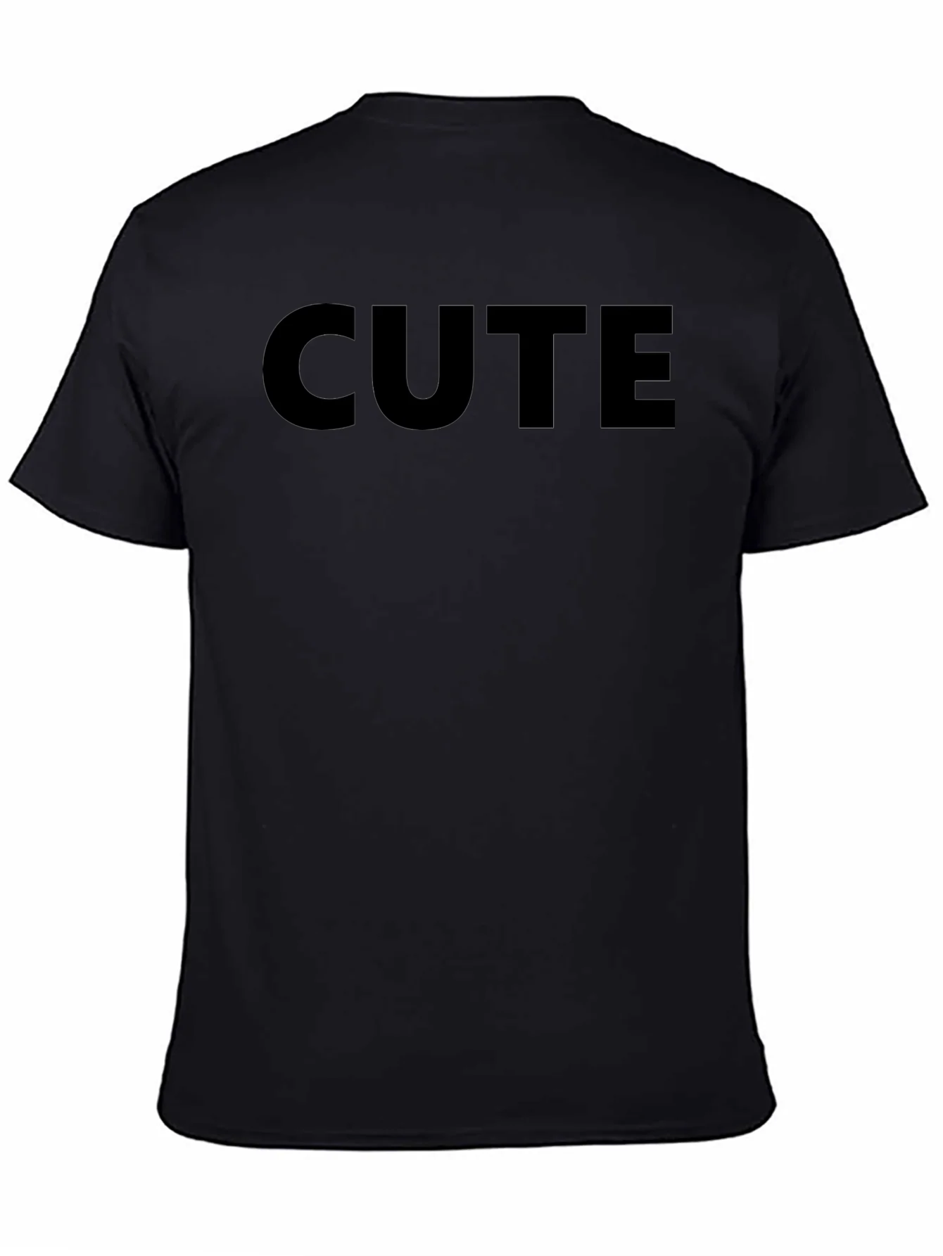 Cute Graphic Black T-Shirt Casual Wear