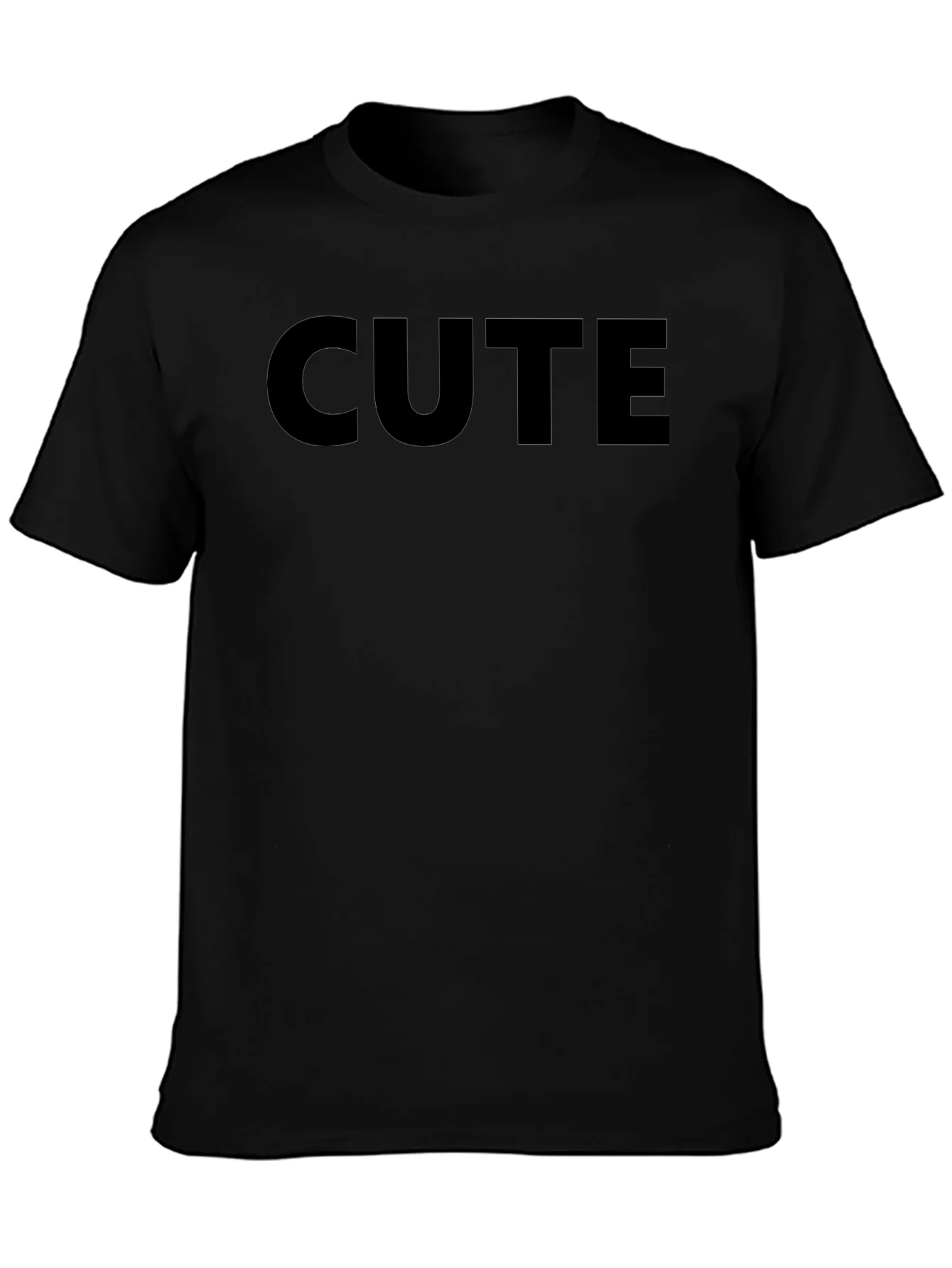 Cute Graphic Black T-Shirt Casual Wear