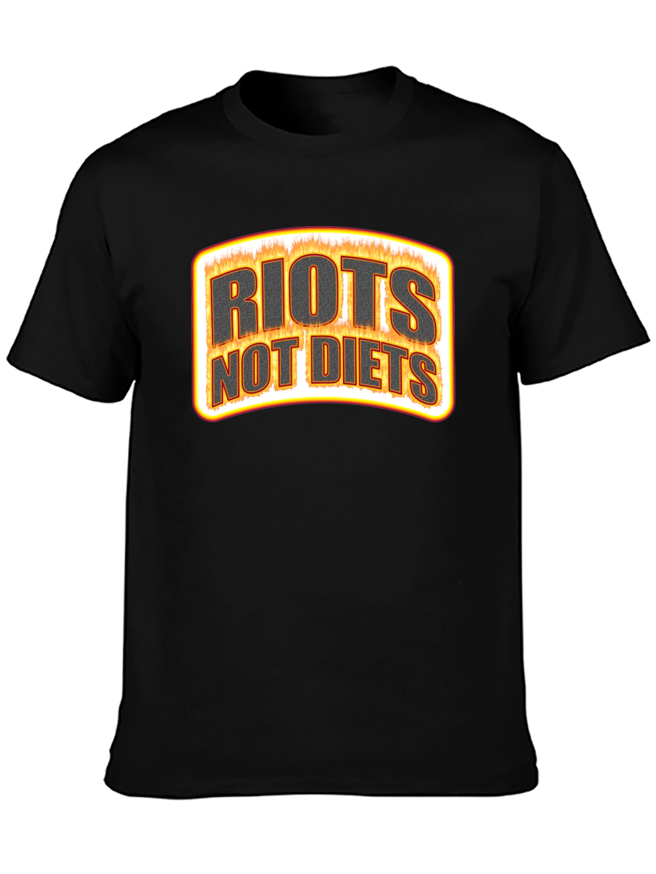 Riots Not Diets Graphic Tee - Black