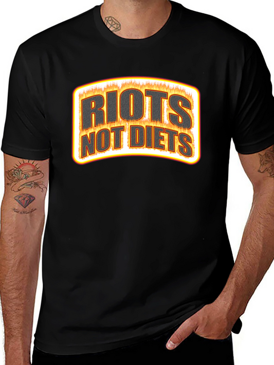 Riots Not Diets Graphic Tee - Black