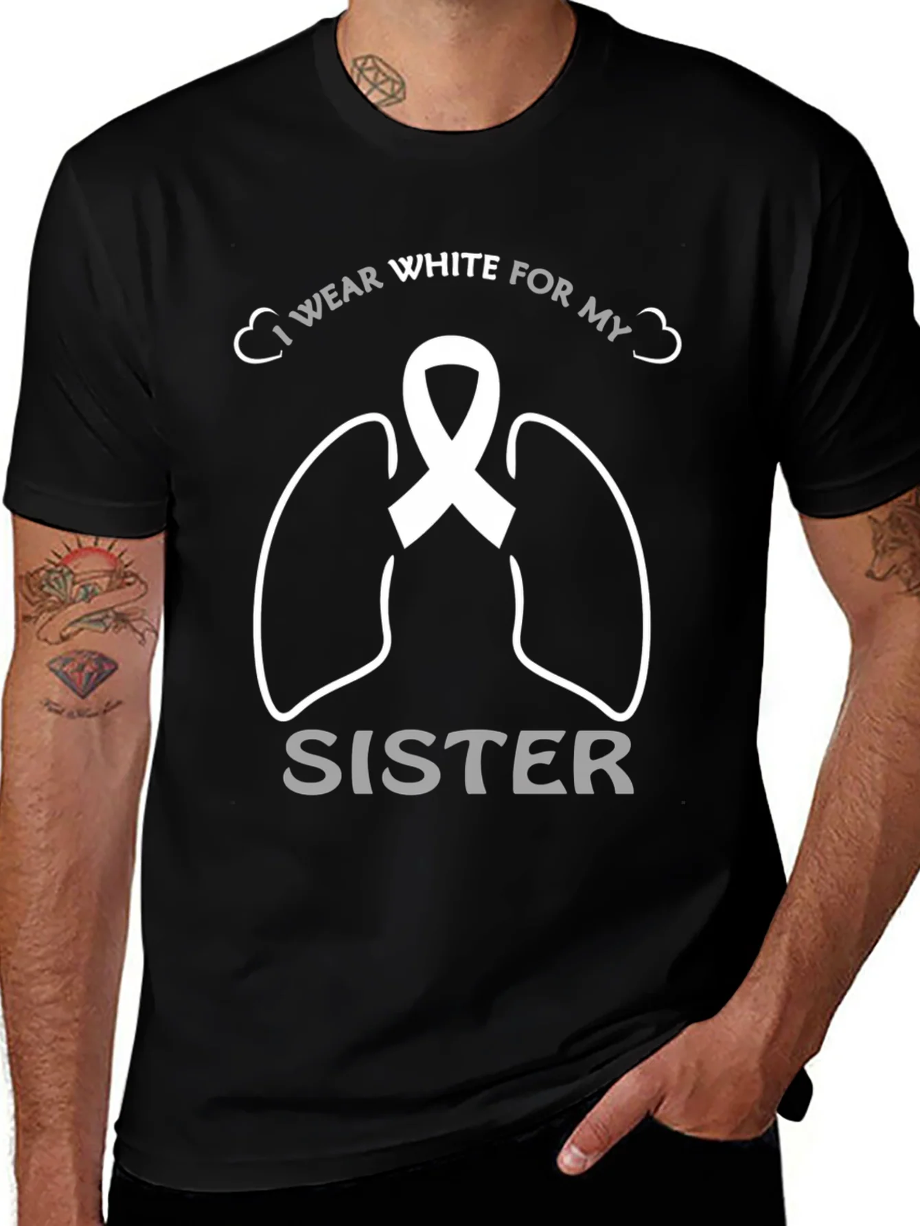 Lung Cancer Awareness T-Shirt for Sister