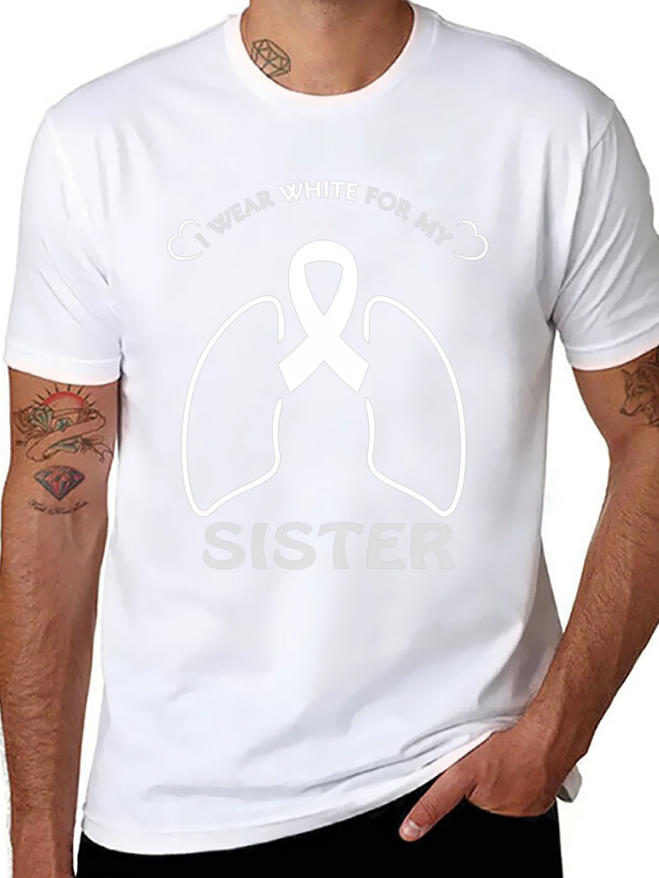 Lung Cancer Awareness T-Shirt for Sister