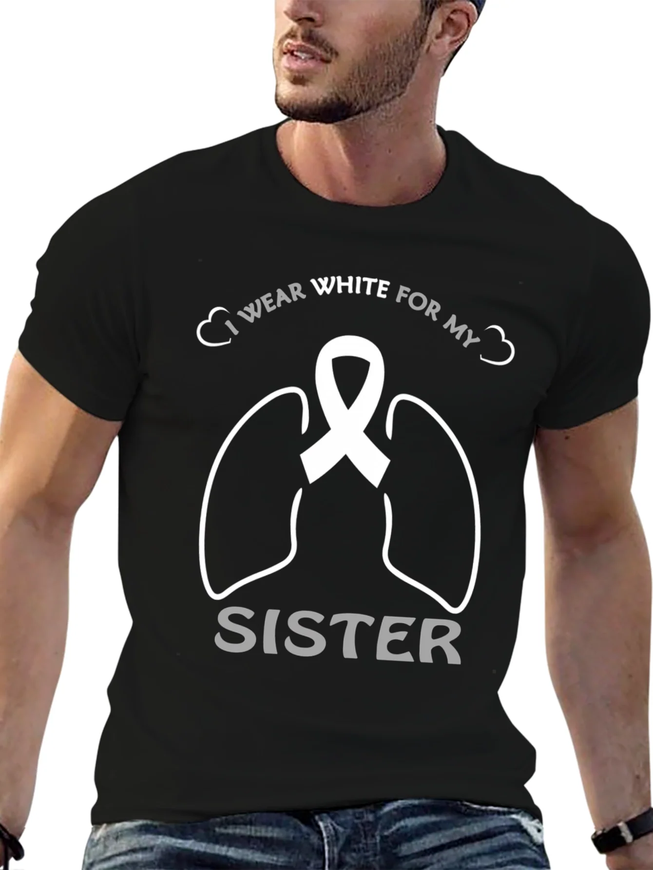 Lung Cancer Awareness T-Shirt for Sister